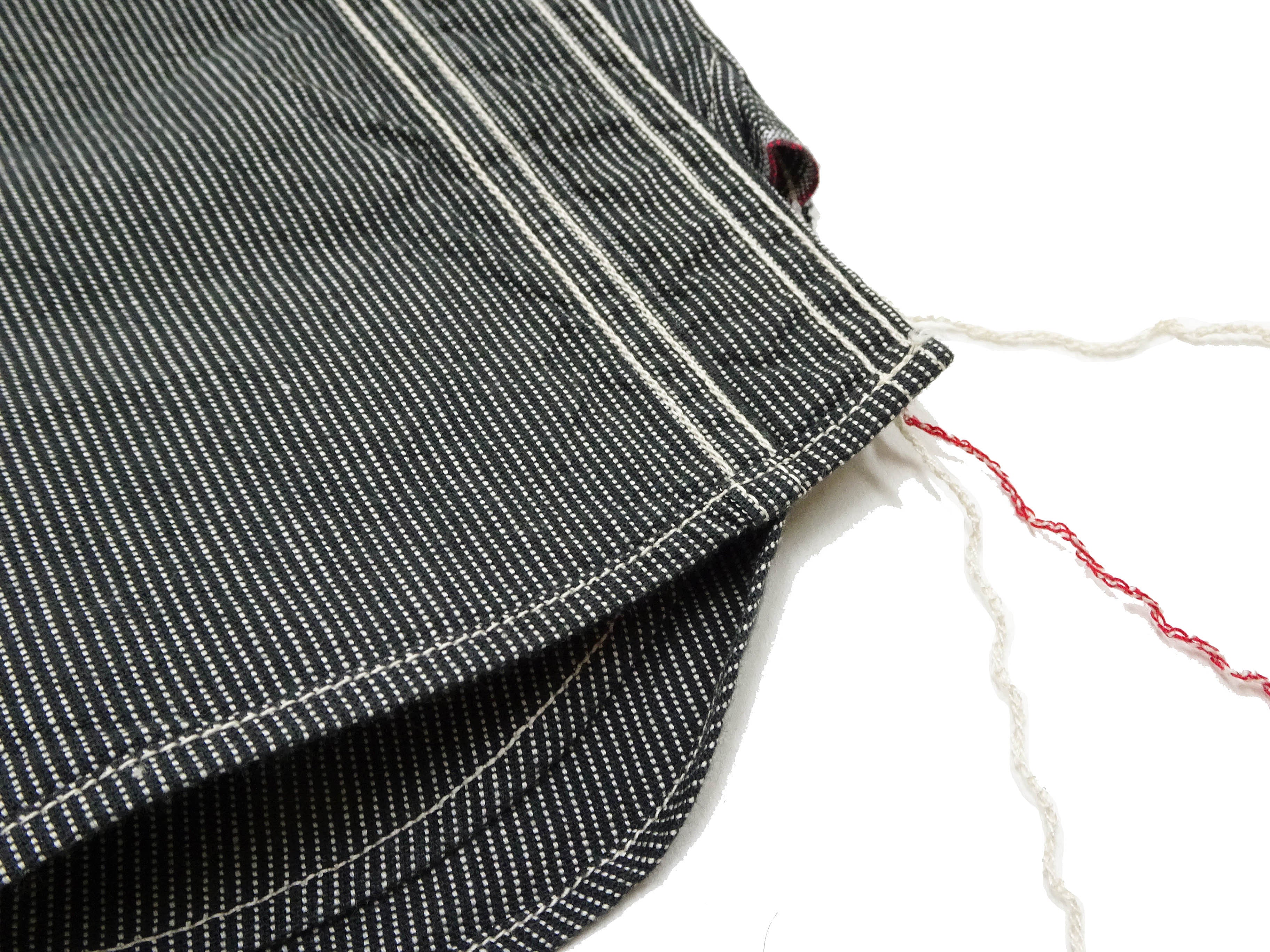 Sugar Cane Work Shirt with Vertical Hairline Code Stripe Pattern Men's Casual Jean Cord Long Sleeve Button Up Shirt SC25511 119 Black - Image 12
