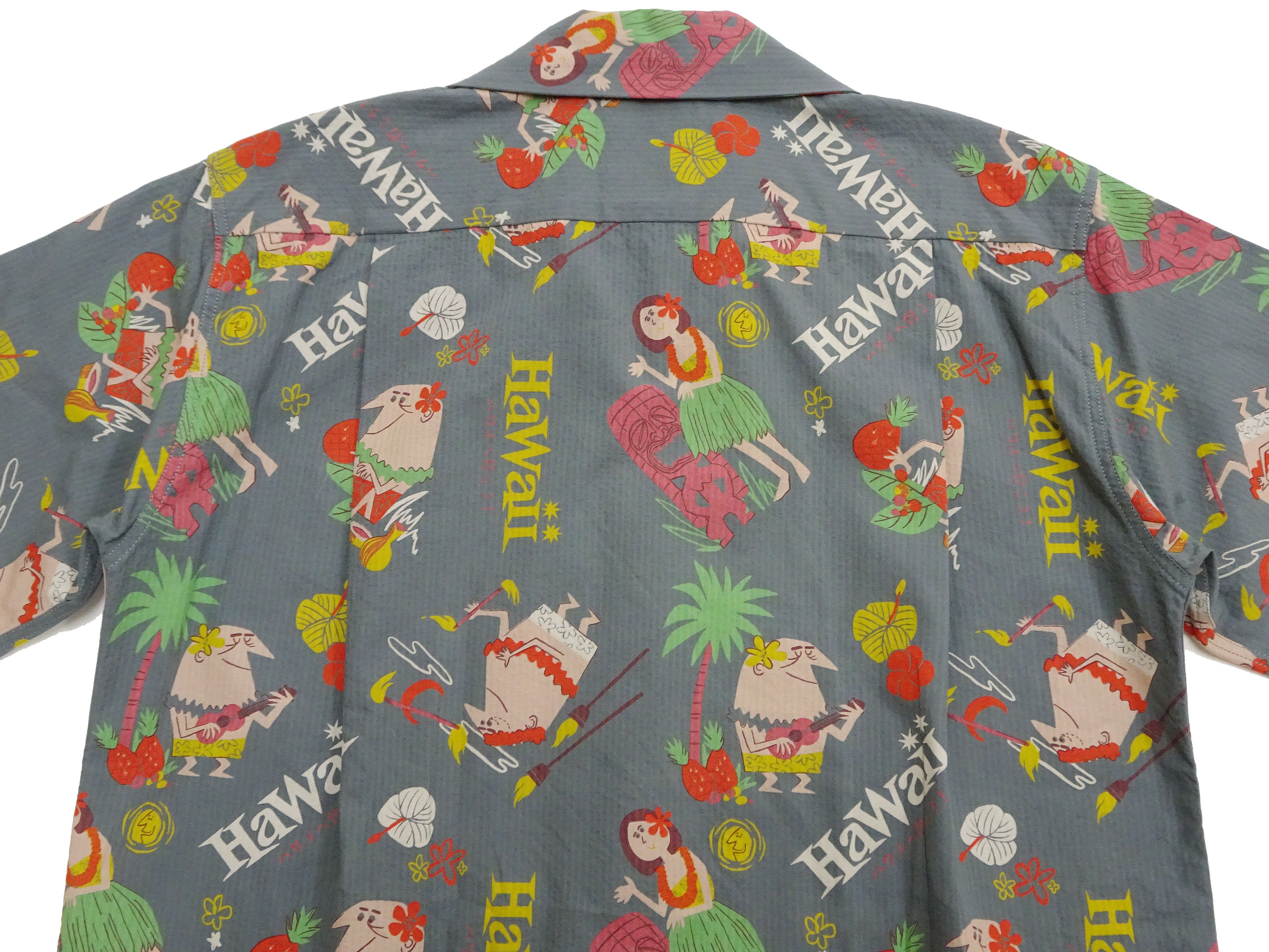 Sun Surf Men's Cotton Hawaiian Shirt - Uncle Torys Graphic Design - Short-Sleeve Aloha Shirt "TRIP TO HAWAII" SS39537 119 Faded-Black - Image 14