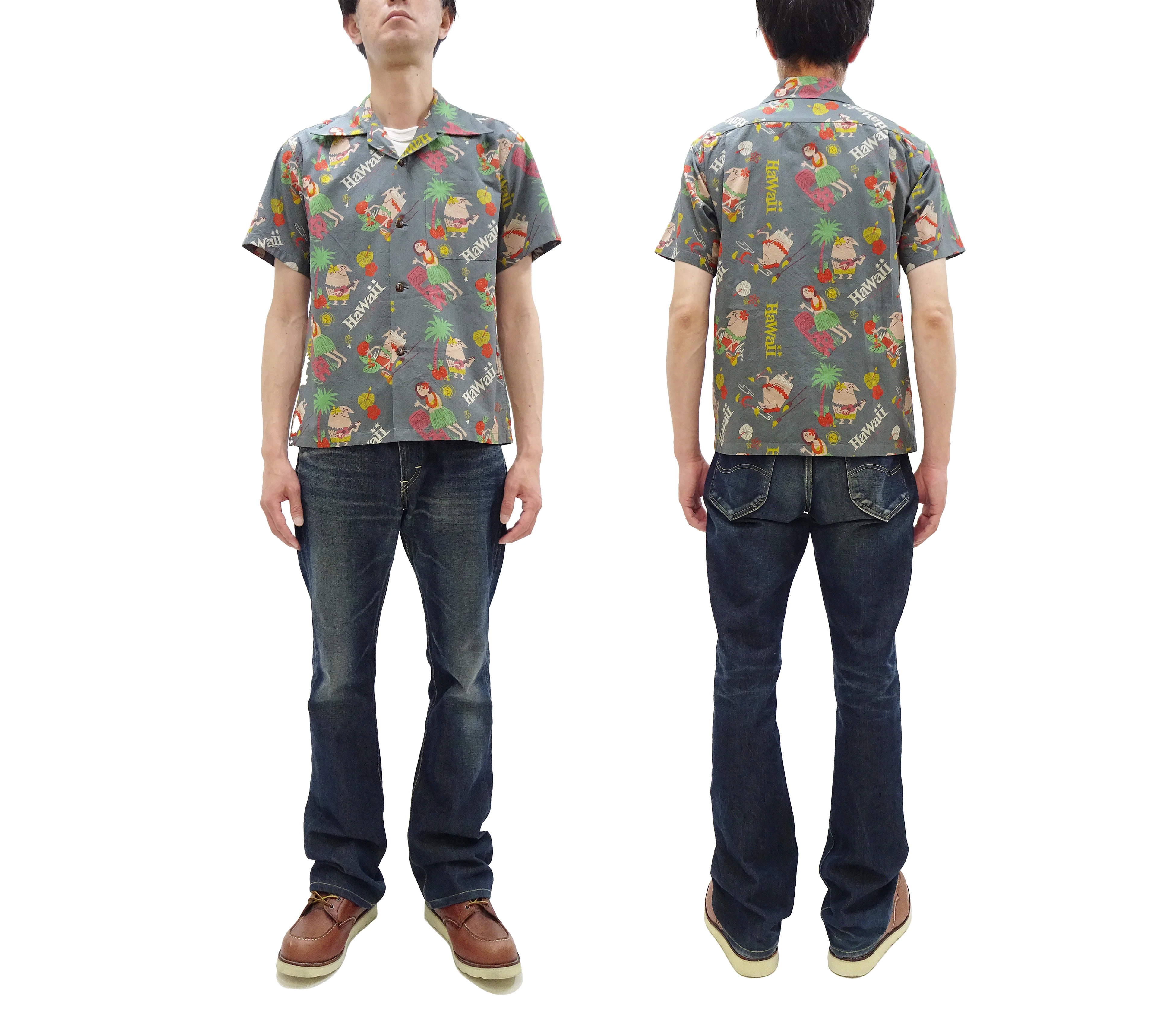 Sun Surf Men's Cotton Hawaiian Shirt - Uncle Torys Graphic Design - Short-Sleeve Aloha Shirt "TRIP TO HAWAII" SS39537 119 Faded-Black - Image 3