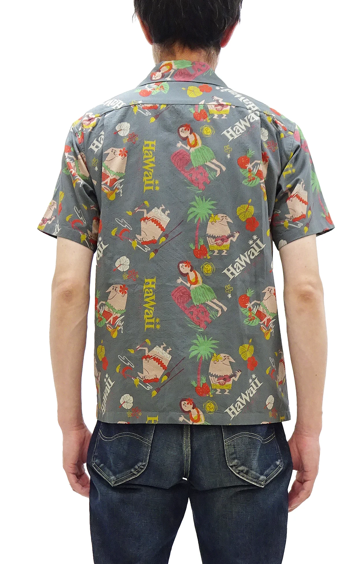 Sun Surf Men's Cotton Hawaiian Shirt - Uncle Torys Graphic Design - Short-Sleeve Aloha Shirt "TRIP TO HAWAII" SS39537 119 Faded-Black - Image 4