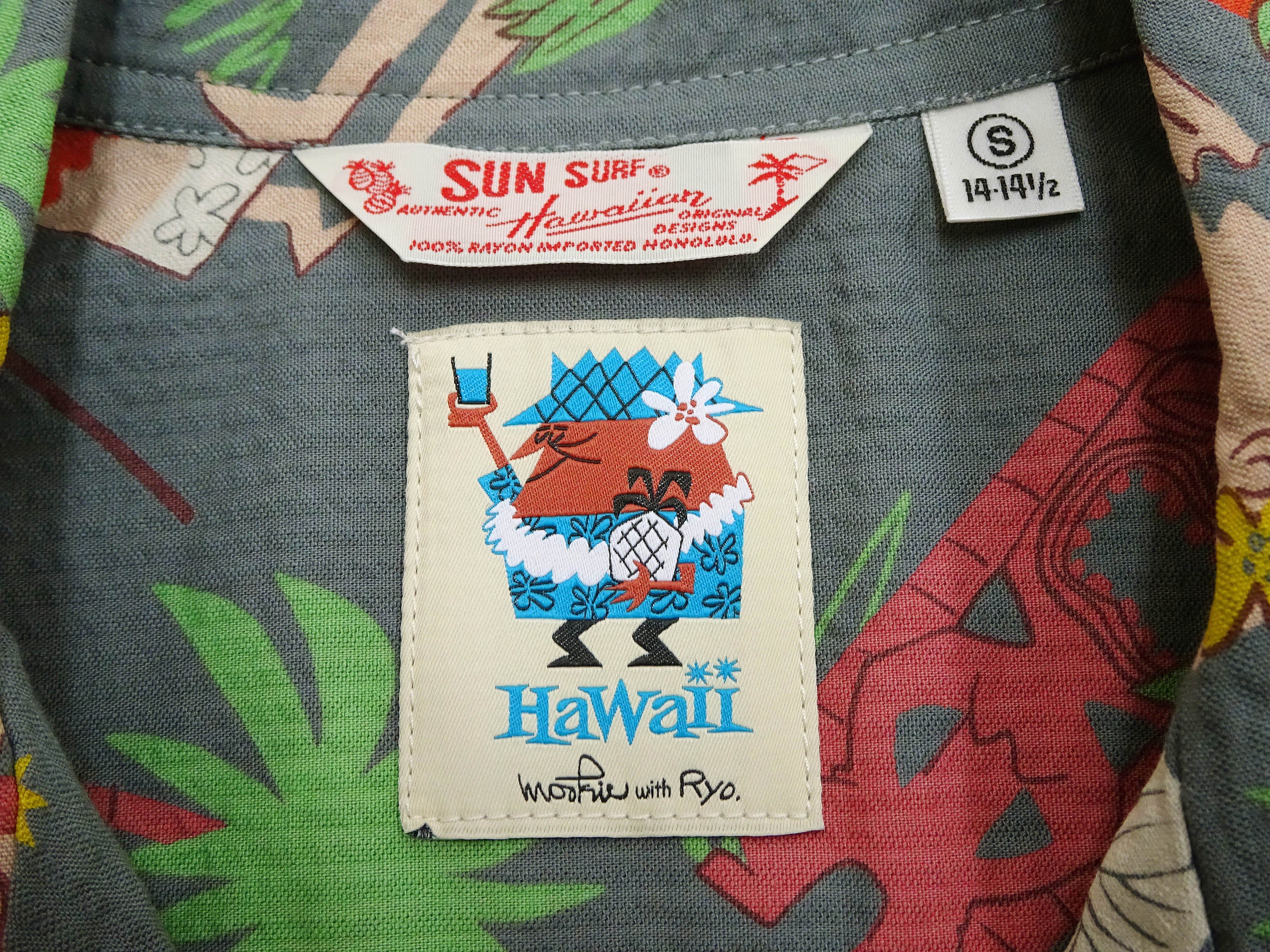 Sun Surf Men's Cotton Hawaiian Shirt - Uncle Torys Graphic Design - Short-Sleeve Aloha Shirt "TRIP TO HAWAII" SS39537 119 Faded-Black - Image 8