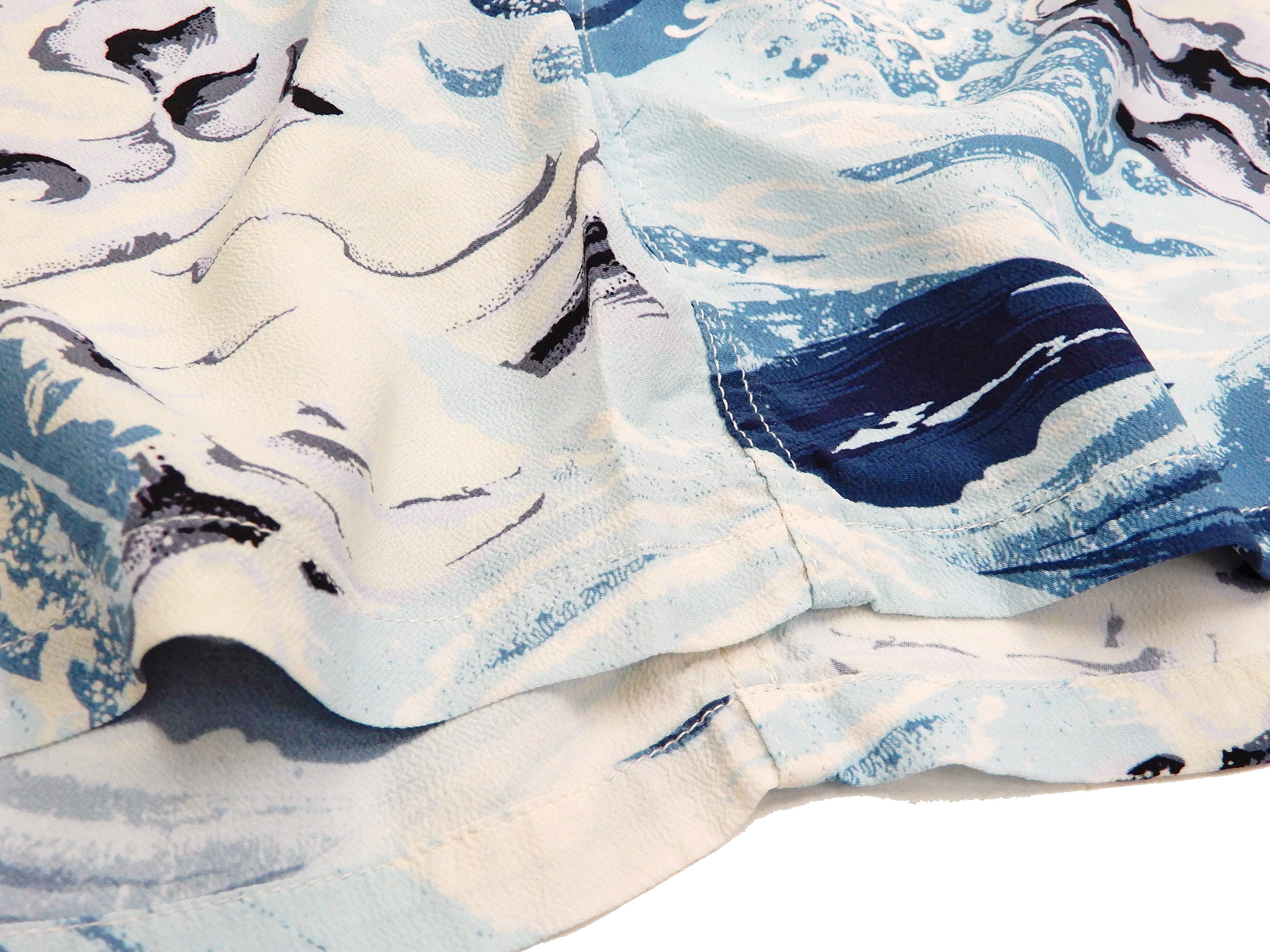 Sun Surf Men's Hawaiian Shirt Musa-Shiya Eagle Short Sleeve Aloha Shirt SS38415 Blue - Image 9