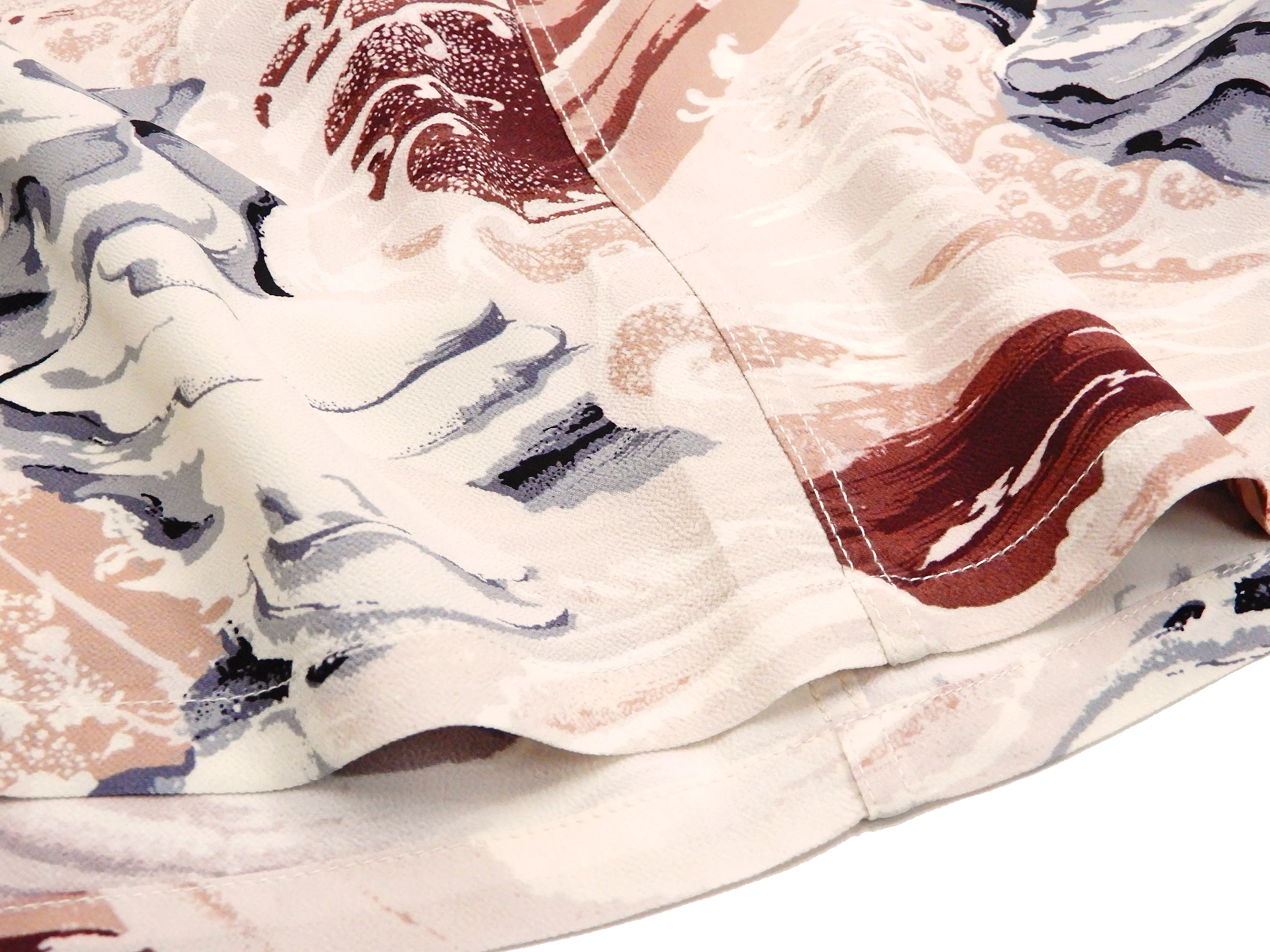 Sun Surf Men's Hawaiian Shirt Musa-Shiya Eagle Short Sleeve Aloha Shirt SS38415 Brown - Image 9