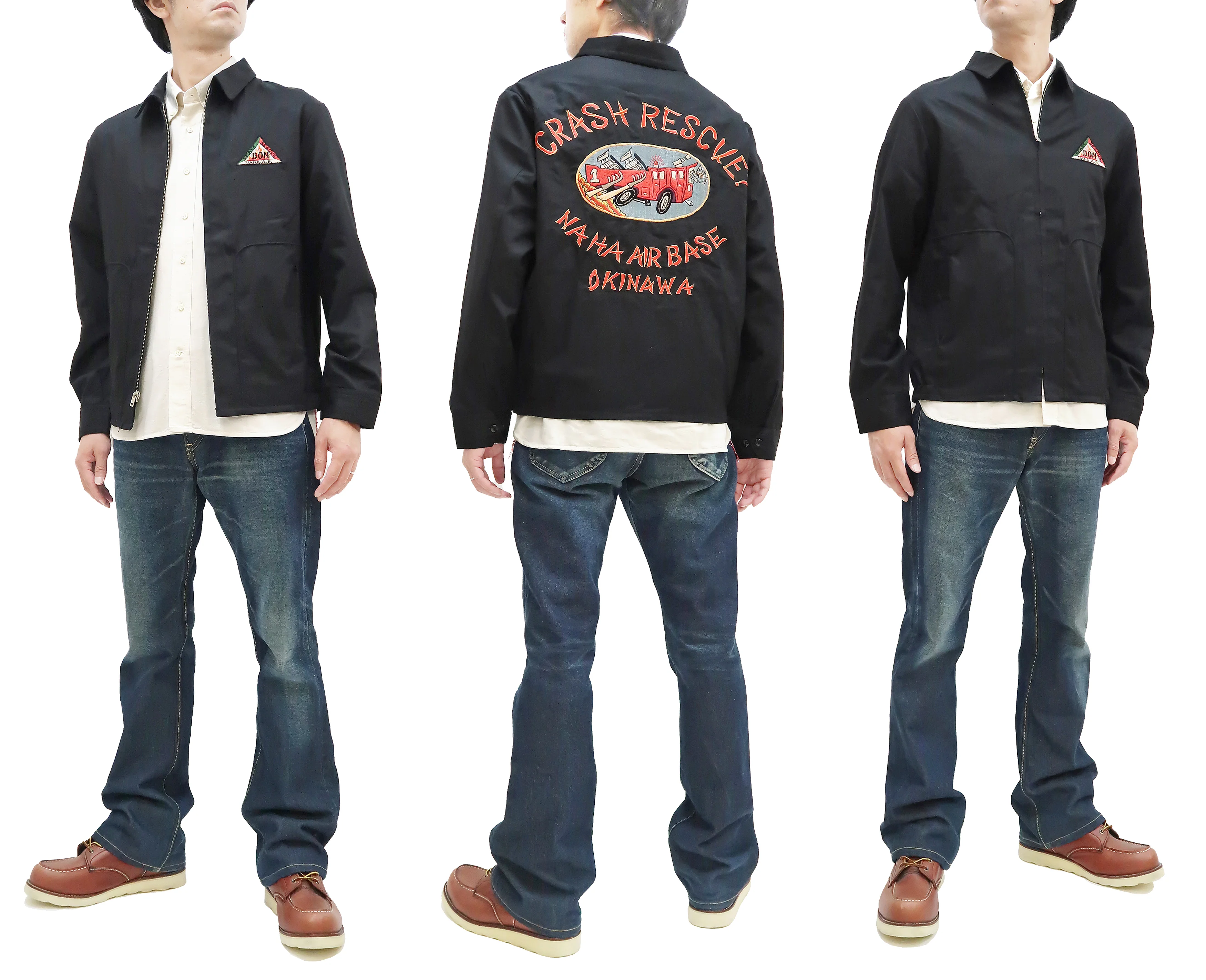 Tailor Toyo Jacket Men's US Military Embroidered Far East Okinawa Tour Souvenir Jacket TT15177 Black - Image 3