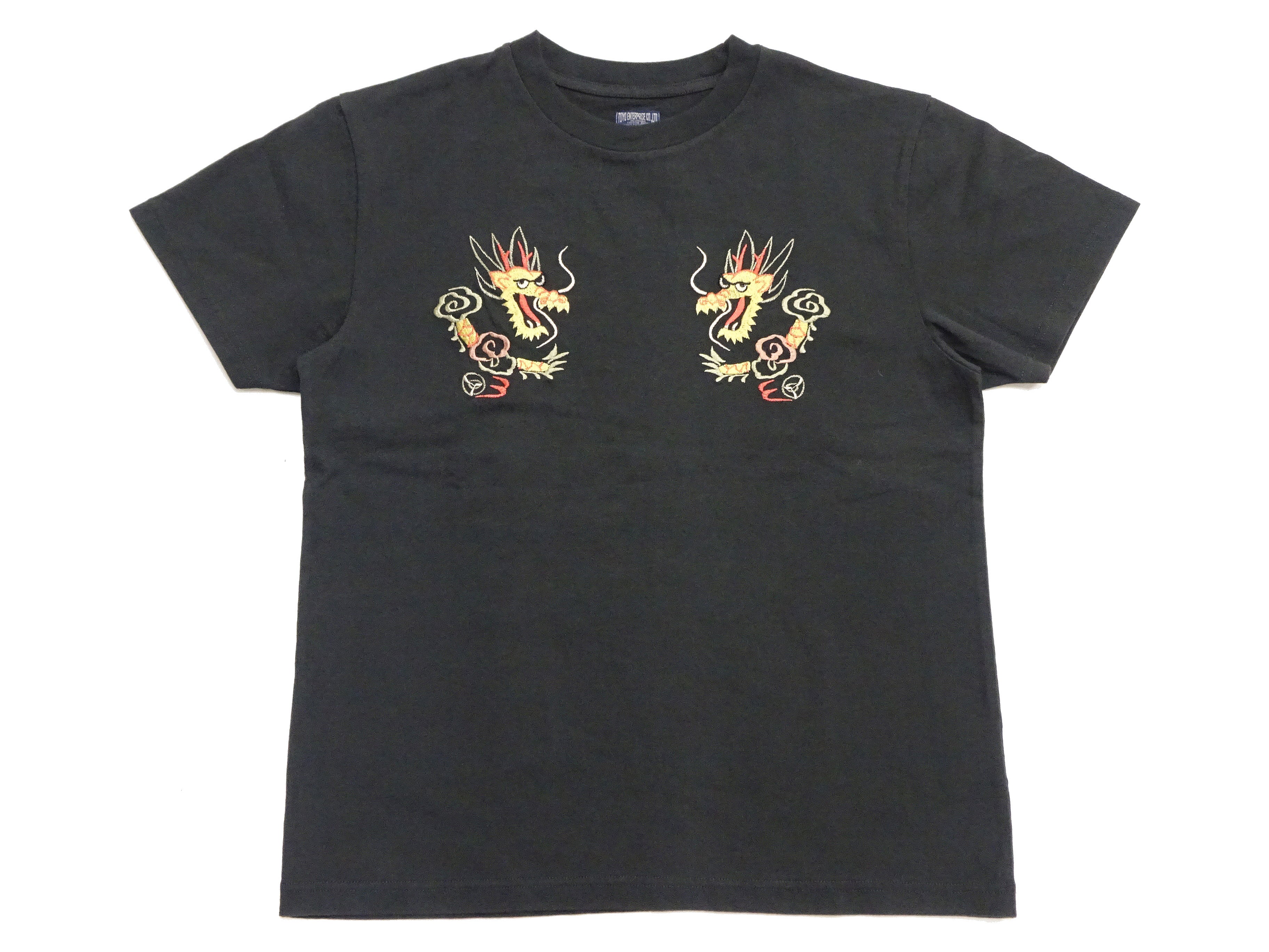 Tailor Toyo Men's Dragon-Embroidered Short Sleeve T-Shirt, Sukajan-Inspired Cotton Tee (Toyo Enterprises TT79744 118 Antique Black) - Image 9