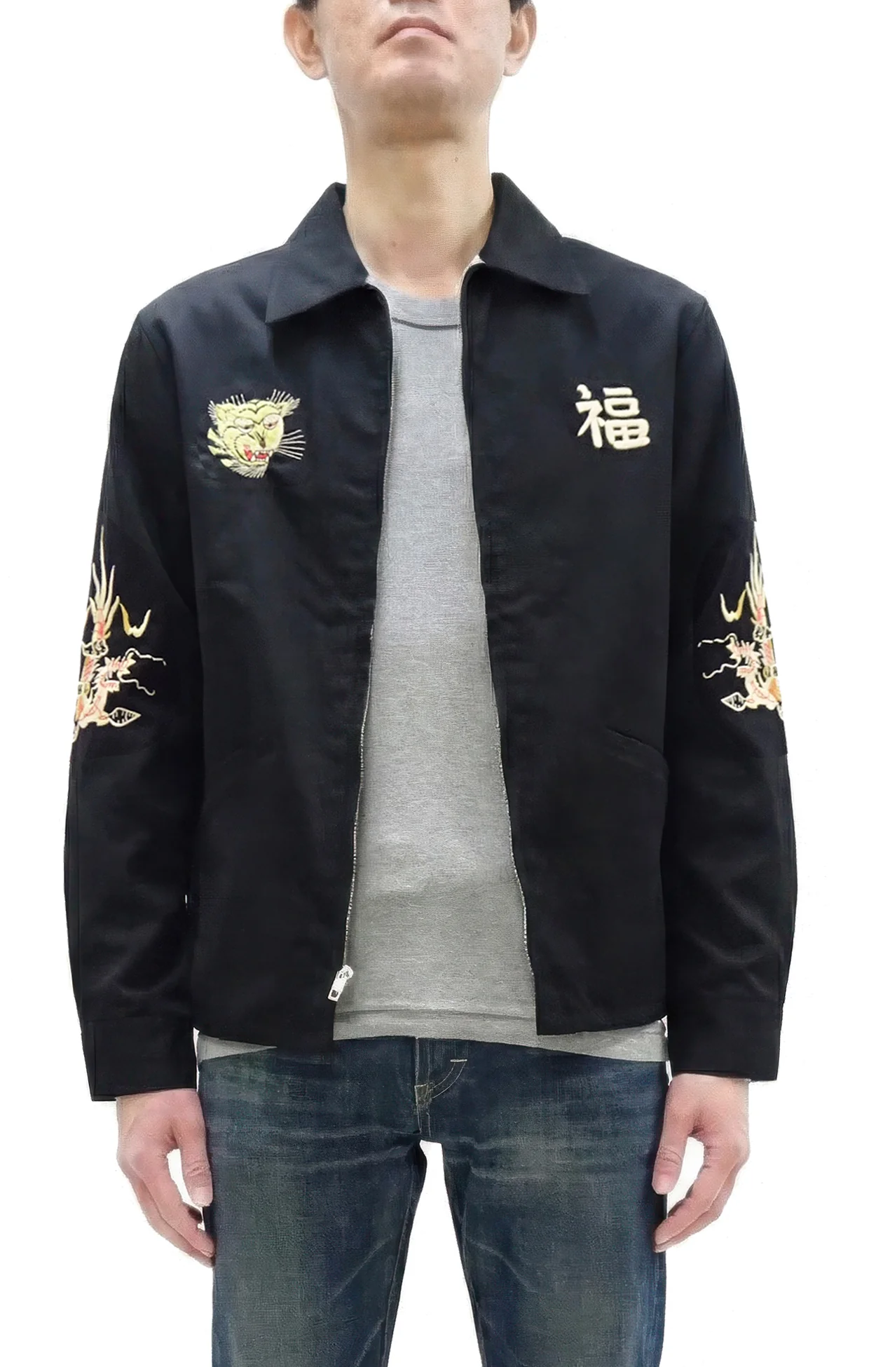 Tailor Toyo Men's Mid-1960s Cotton Vietnam Jacket "Vietnam Map" - Embroidered Vietnam Souvenir Tour Jacket, Pleiku-Inspired Reproduction (TT15892 119 Black) - Image 4