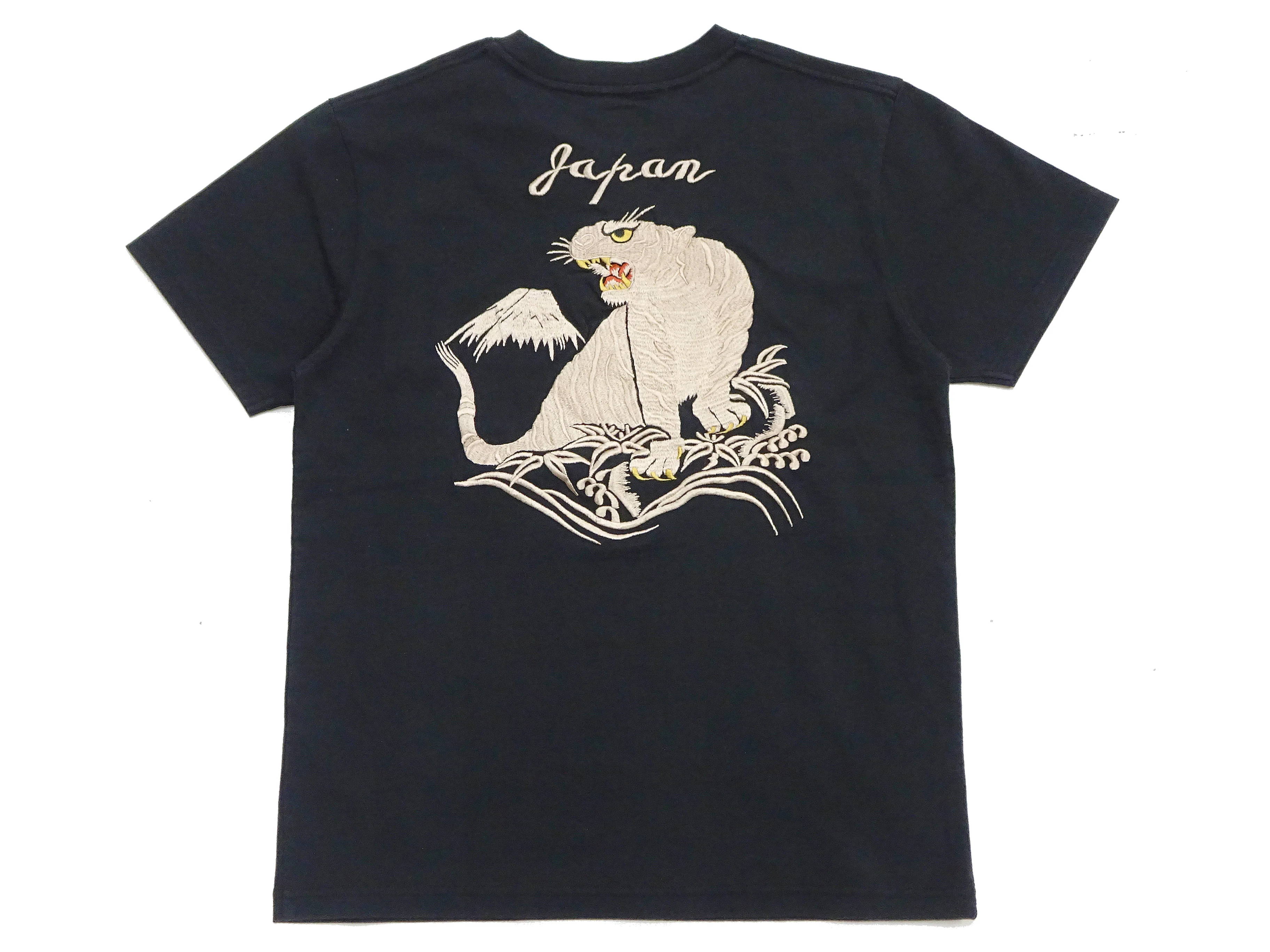 Tailor Toyo Men's Tiger-Embroidered Short Sleeve T-Shirt, Sukajan-Inspired Cotton Tee (Toyo Enterprises TT79743 119 Black) - Image 6