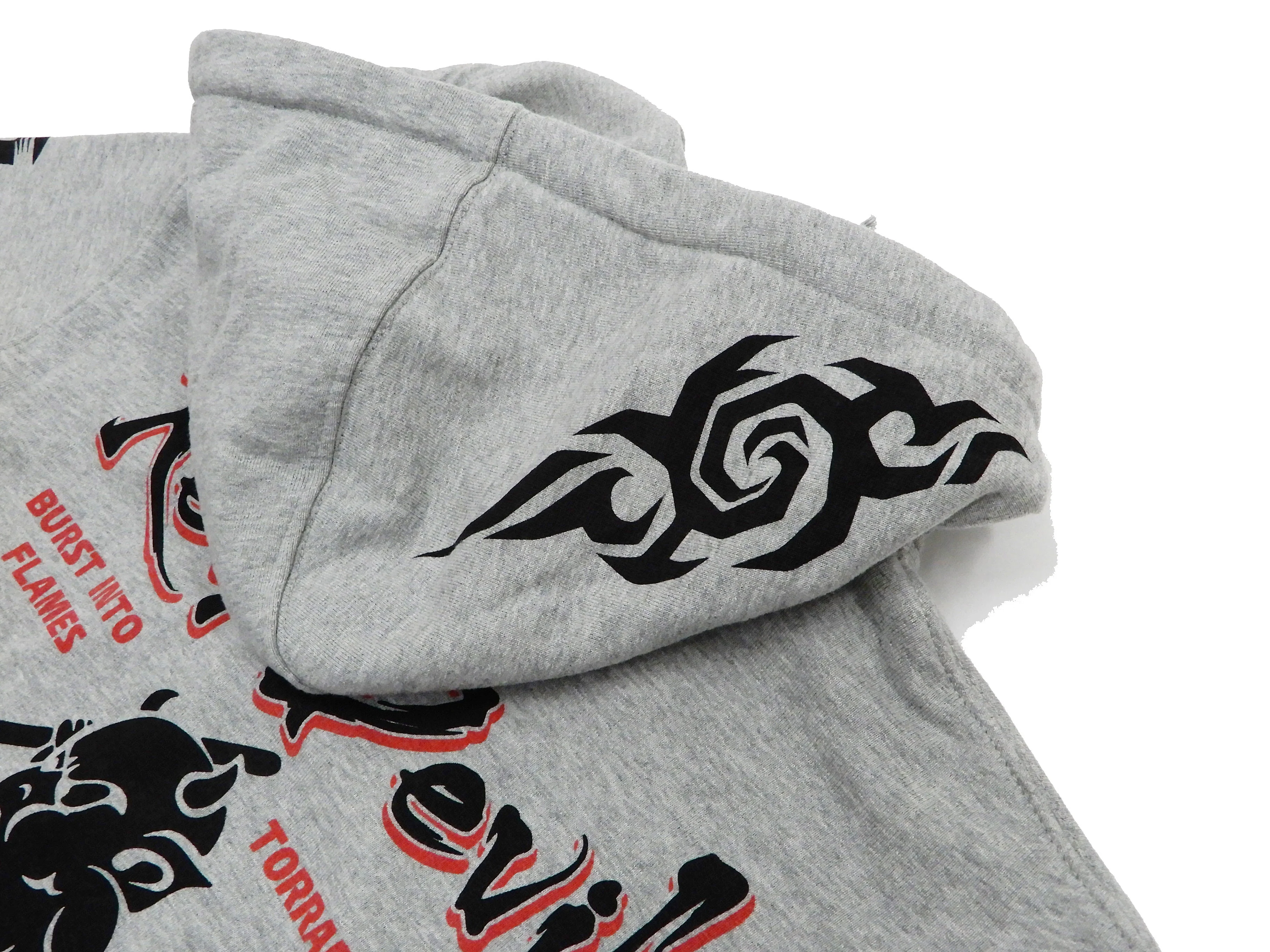 Tedman Full Zip Hoodie Men's Graphic Printed Zip-Up Hooded Sweatshirt TDSP-156 Ash-Gray - Image 6
