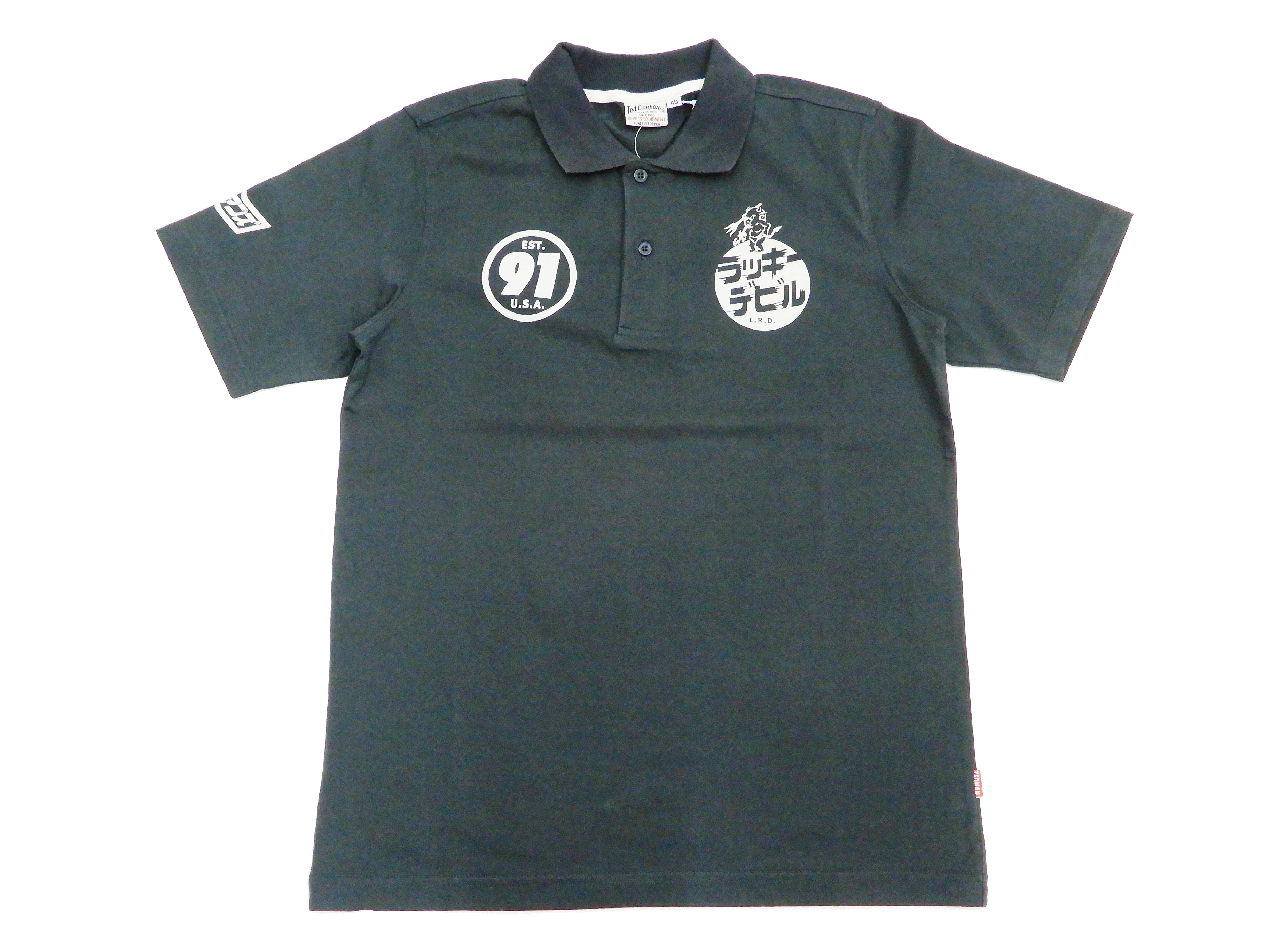 Tedman Polo Shirt Men's Short Sleeve Cotton Jersey Graphic Polo Shirt TMSP-700 Faded-Dark-Blue - Image 7