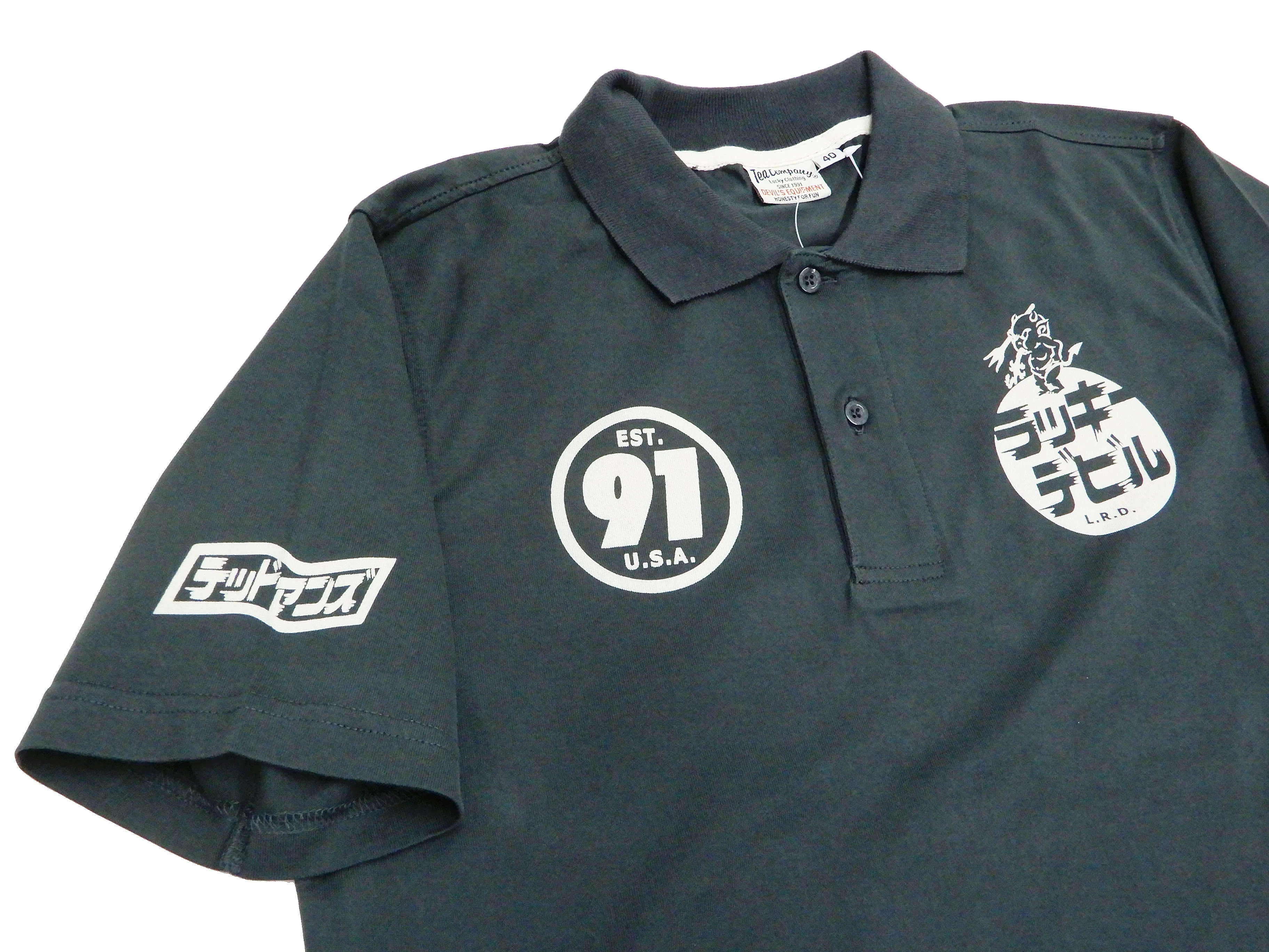 Tedman Polo Shirt Men's Short Sleeve Cotton Jersey Graphic Polo Shirt TMSP-700 Faded-Dark-Blue - Image 9