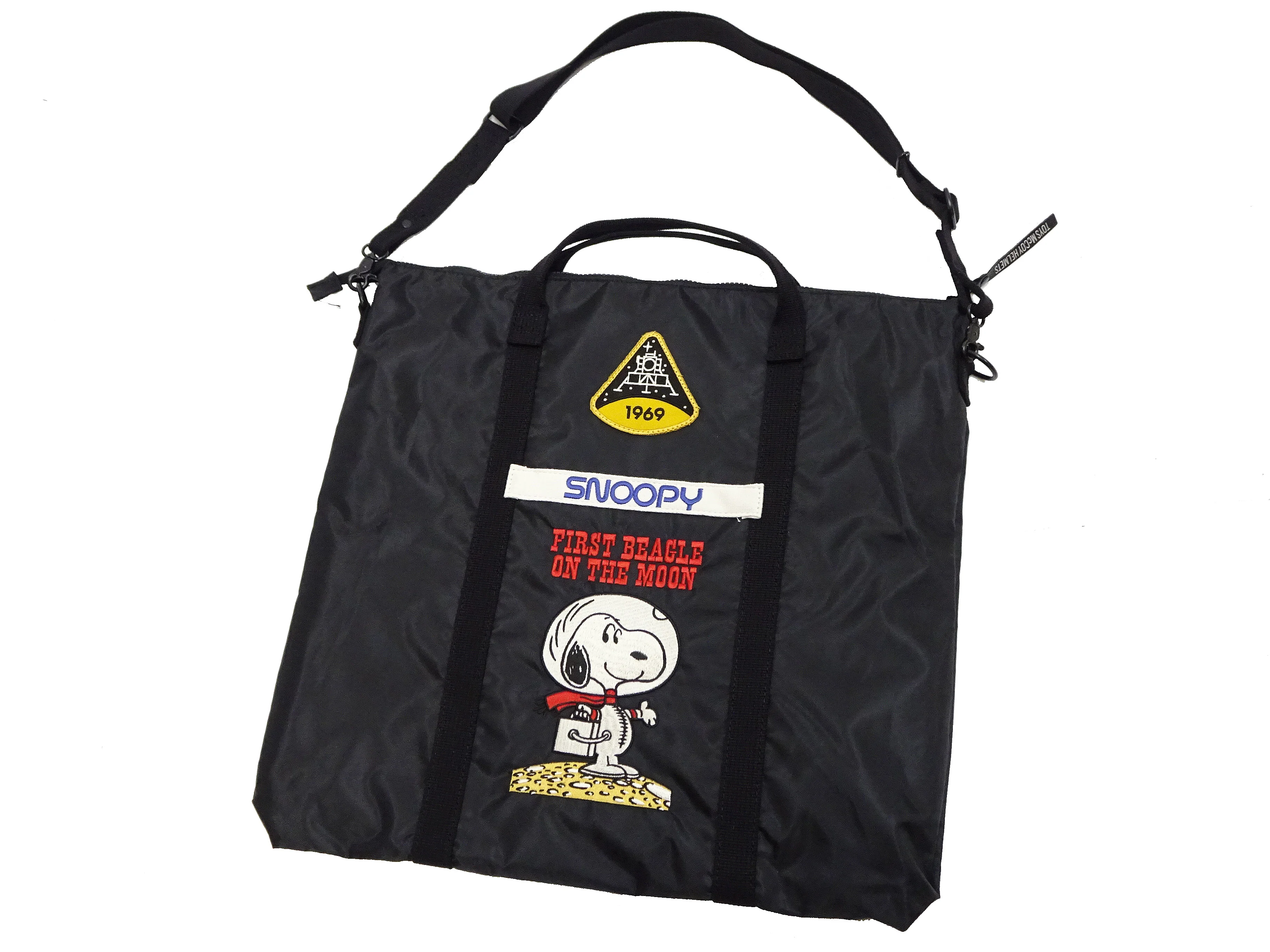 TOYS McCOY Bag Men's Casual Astronaut Snoopy Nylon Shoulder Bag Inspired by USAF Military Helmet Bag TMA2411 030 Black - Image 15