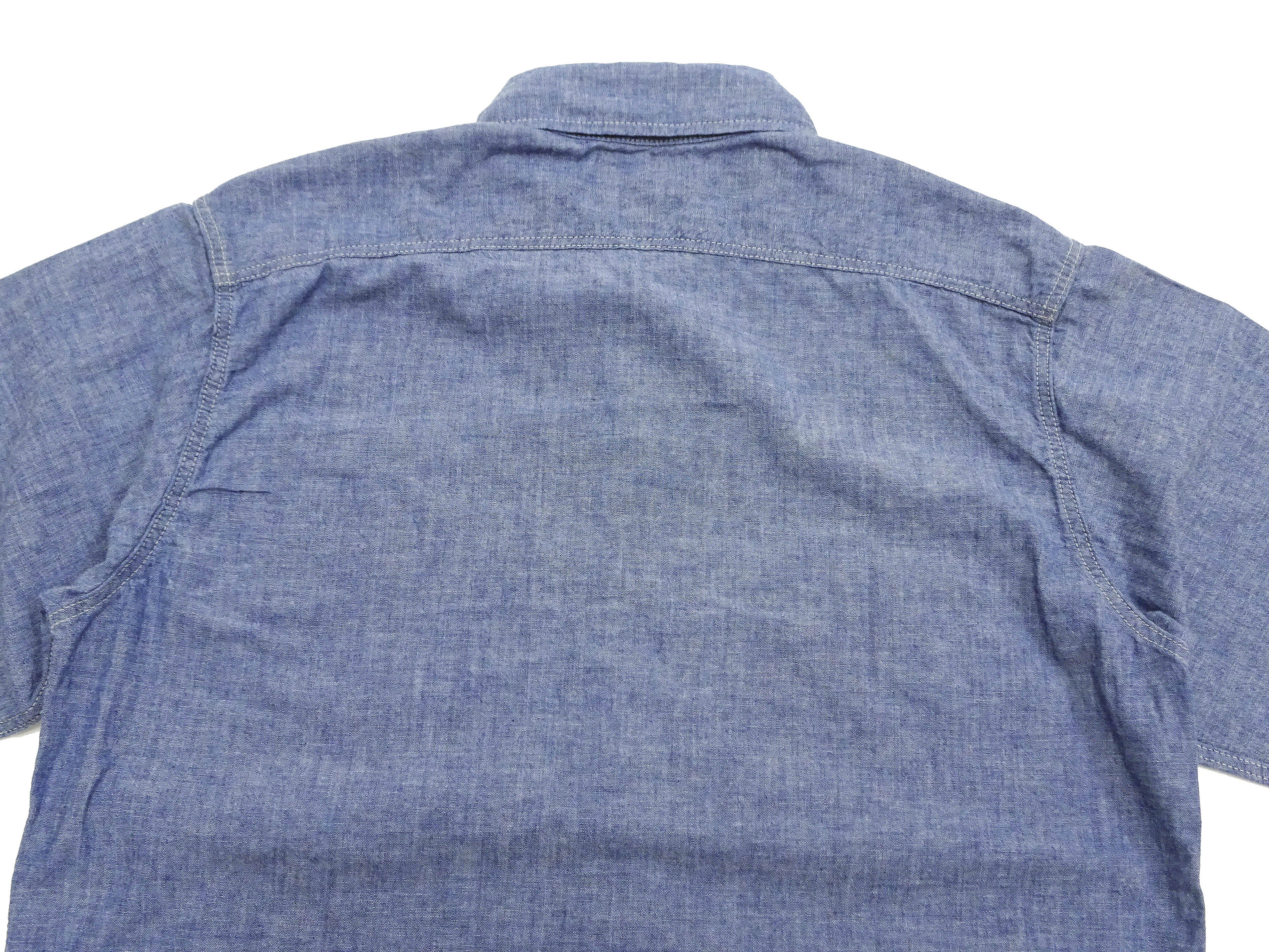 TOYS McCOY Chambray Shirt - Steve McQueen Edition, Men's Long Sleeve U.S. Navy Utility Work Shirt TMS2407 Blue - Image 15