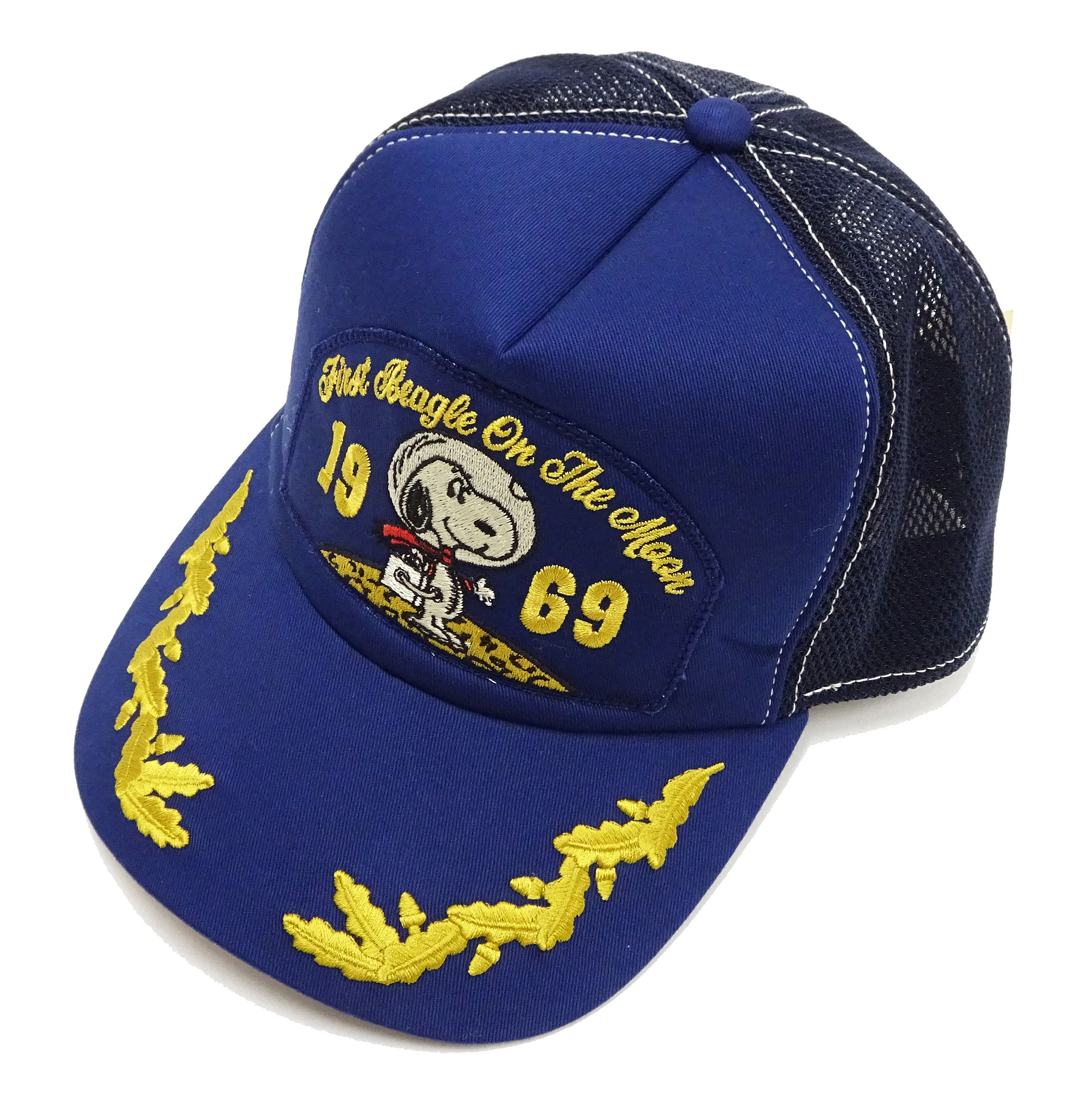 TOYS McCOY Cap Men's Casual 1969 Snoopy Astronaut Mesh Cap Mesh Back Baseball Hat TMA2403 Navy-Blue - Image 7