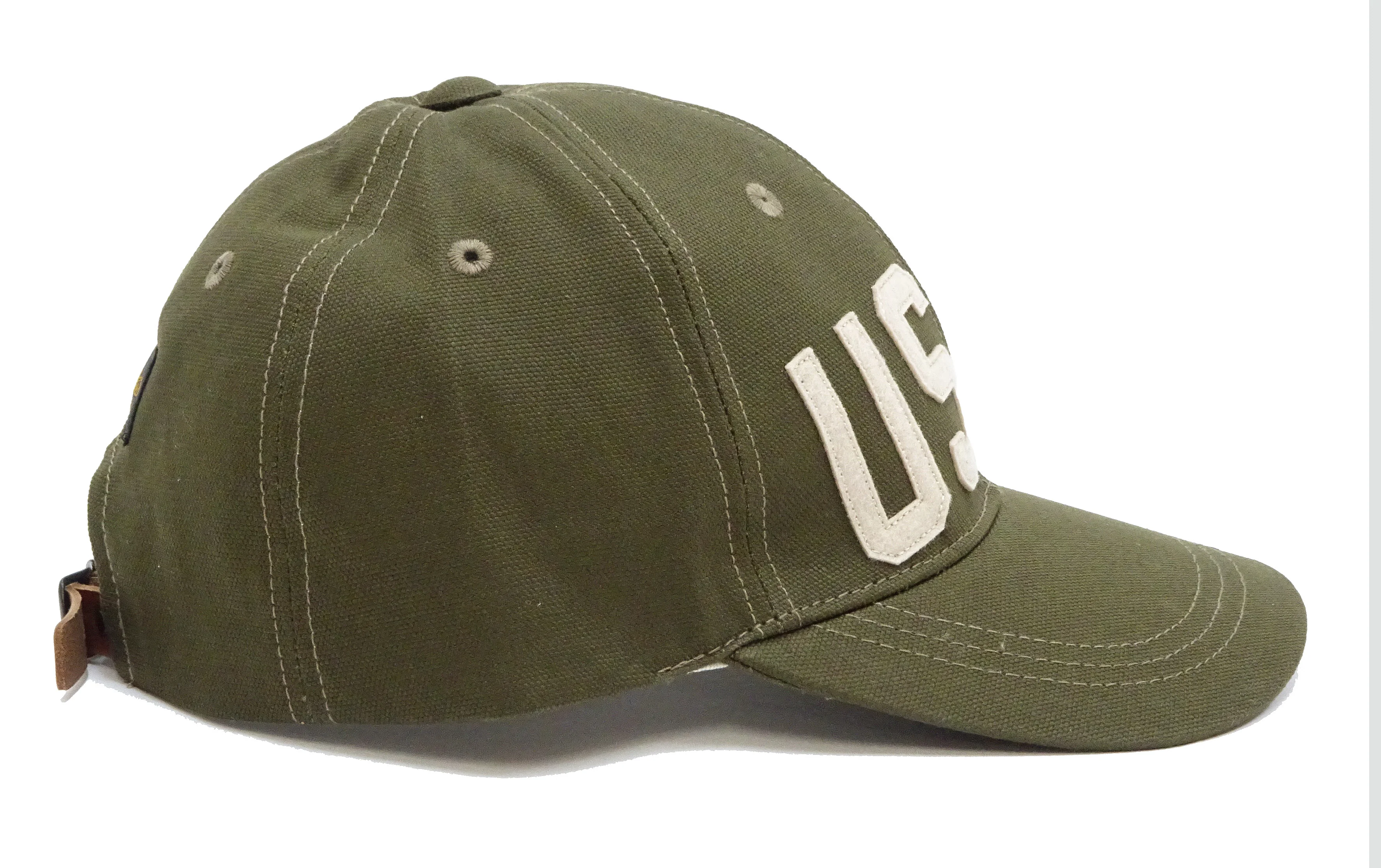 TOYS McCOY Cap Men's Casual USAF Military Patch Custom Cotton Oxford No-Mesh Baseball Cap TMA2412 Olive - Image 4