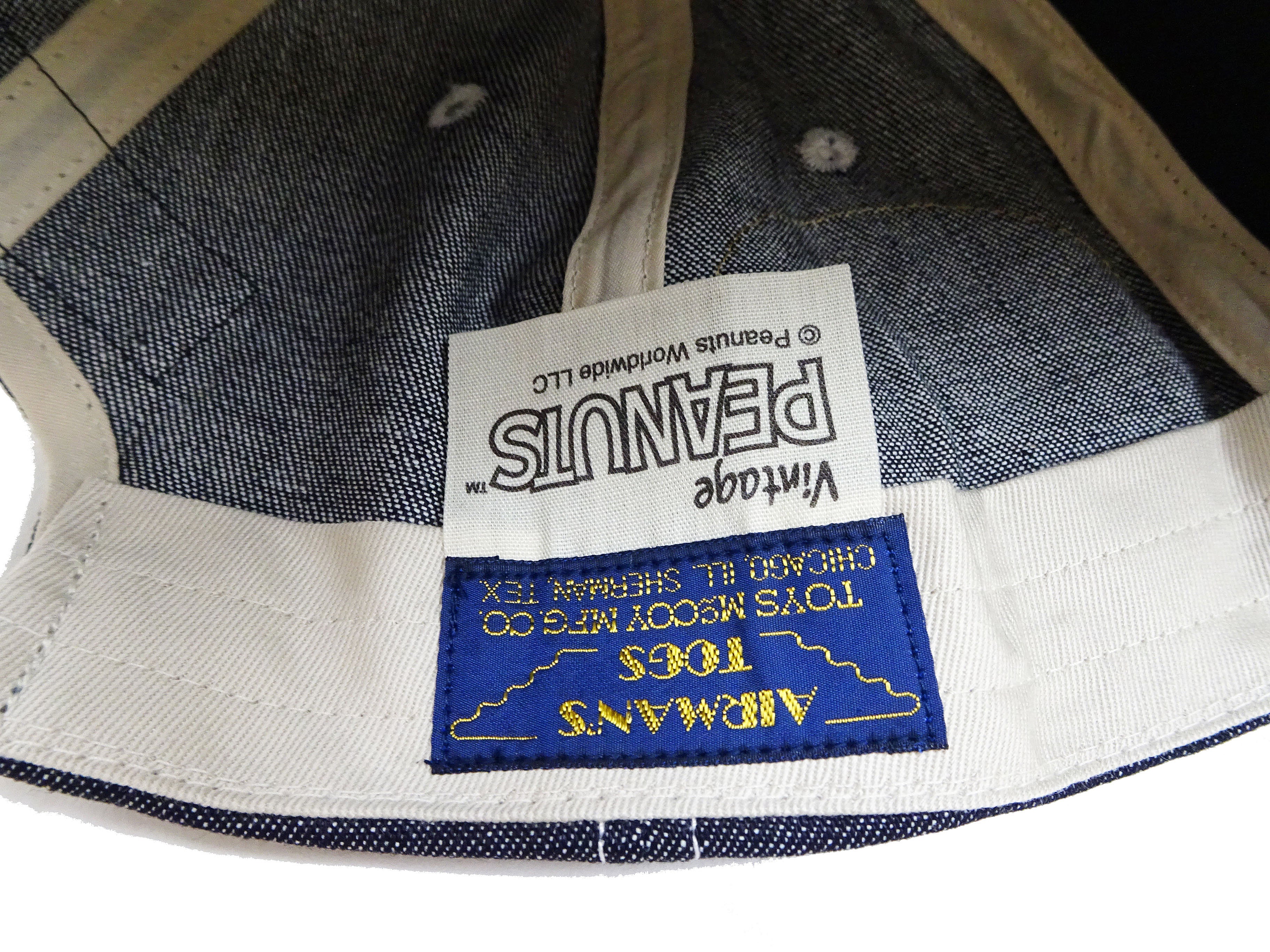 TOYS McCOY Denim Cap Men's Snoopy x USN Denim Baseball Hat TMA2410 Deep Blue Indigo - Image 7