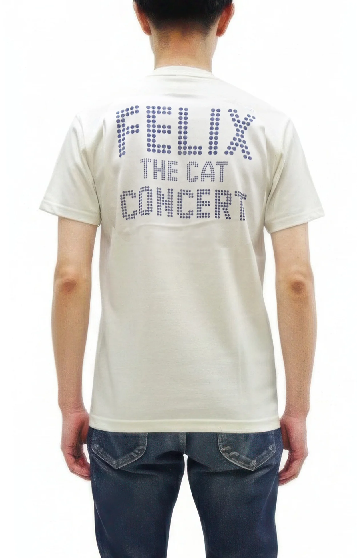 TOYS McCOY Felix the Cat "Rock & Roll" Short Sleeve Loopwheel Graphic T-Shirt - Made in Japan, Tubular Knit, Unwashed Finish (TMC2602 011 Off-White) - Image 4