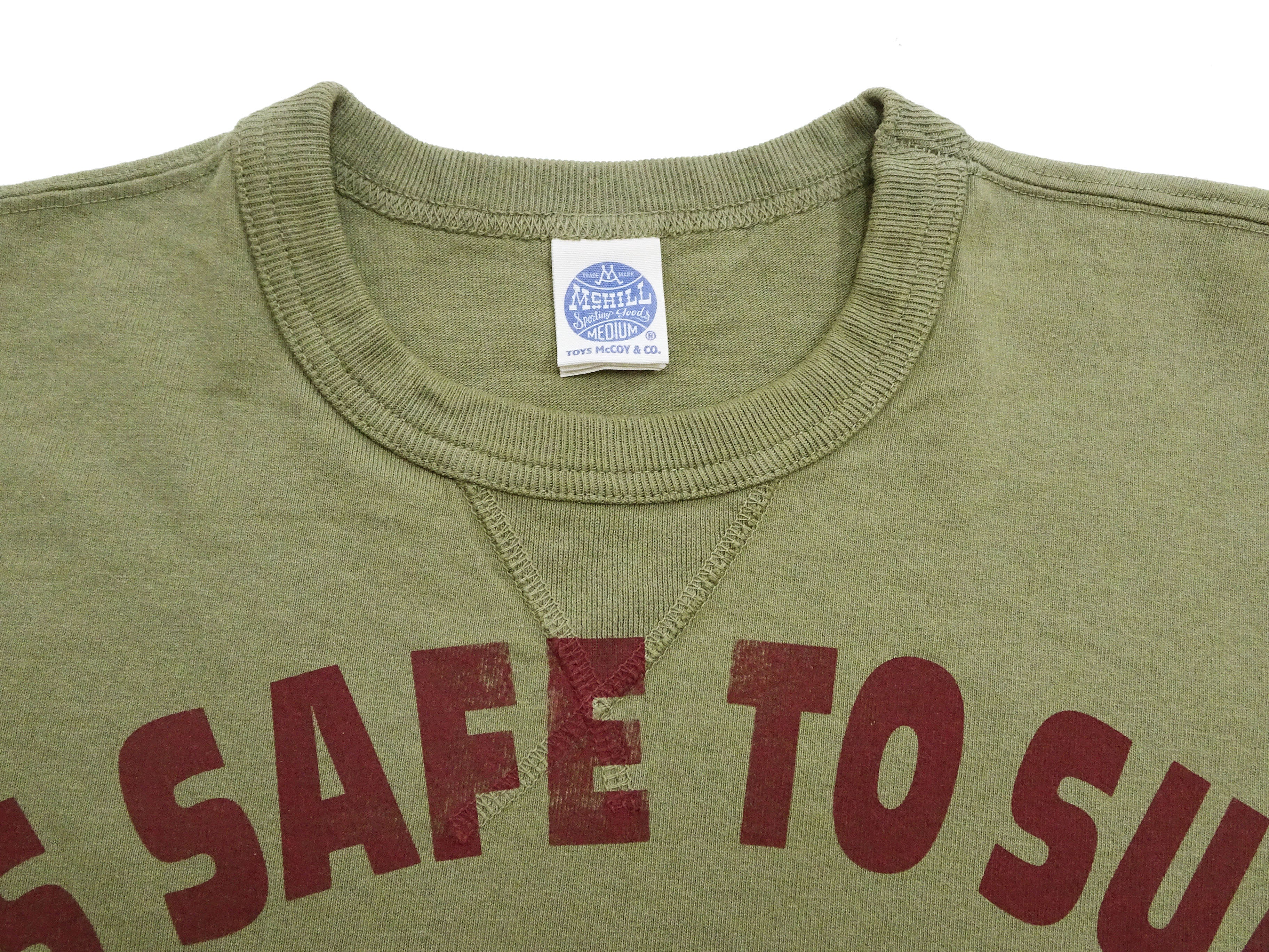 TOYS McCOY Graphic Loopwheel T-shirt Men's Short Sleeve Casper the Friendly Ghost Surfing Printed Tee TMC2504 Garment-Dyed Finish 160 Faded-Olive - Image 8