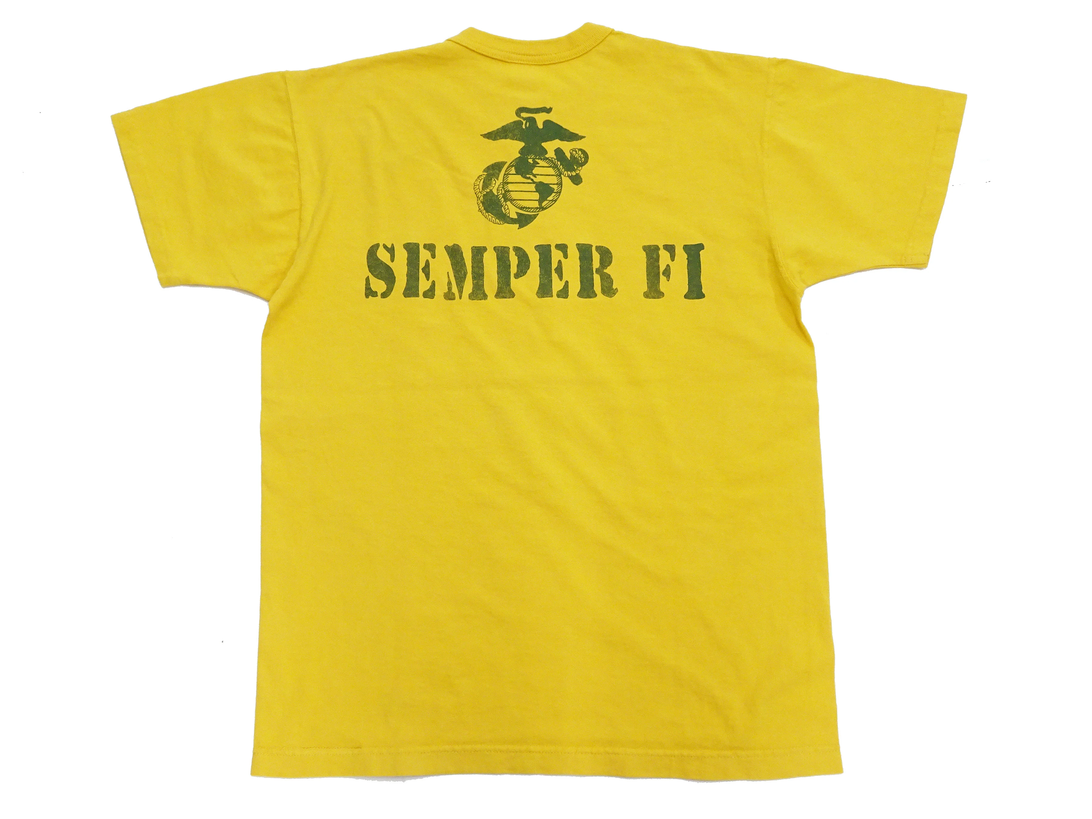 TOYS McCOY Graphic Loopwheel T-shirt - Men's Short Sleeve Flying Ace Snoopy x USMC Printed Tee TMC2527 Garment-Dyed Finish 060 Faded-Yellow - Image 10
