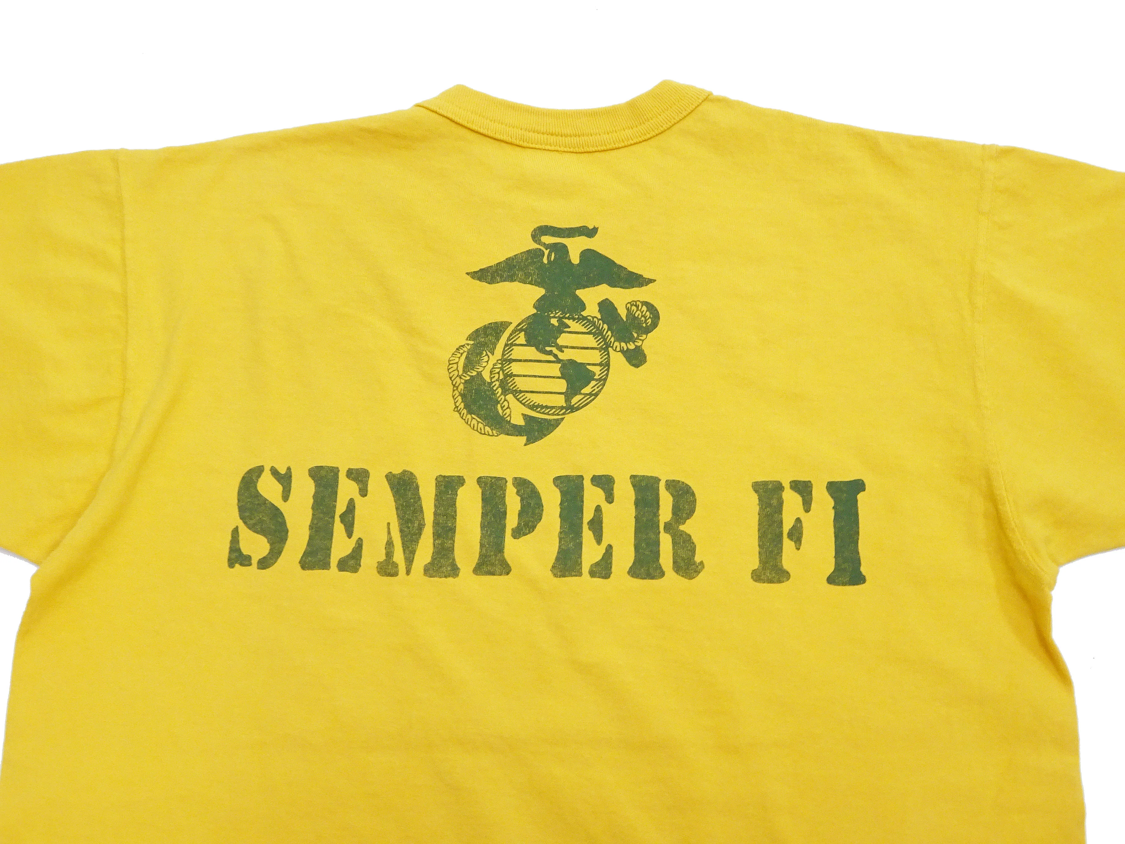 TOYS McCOY Graphic Loopwheel T-shirt - Men's Short Sleeve Flying Ace Snoopy x USMC Printed Tee TMC2527 Garment-Dyed Finish 060 Faded-Yellow - Image 11