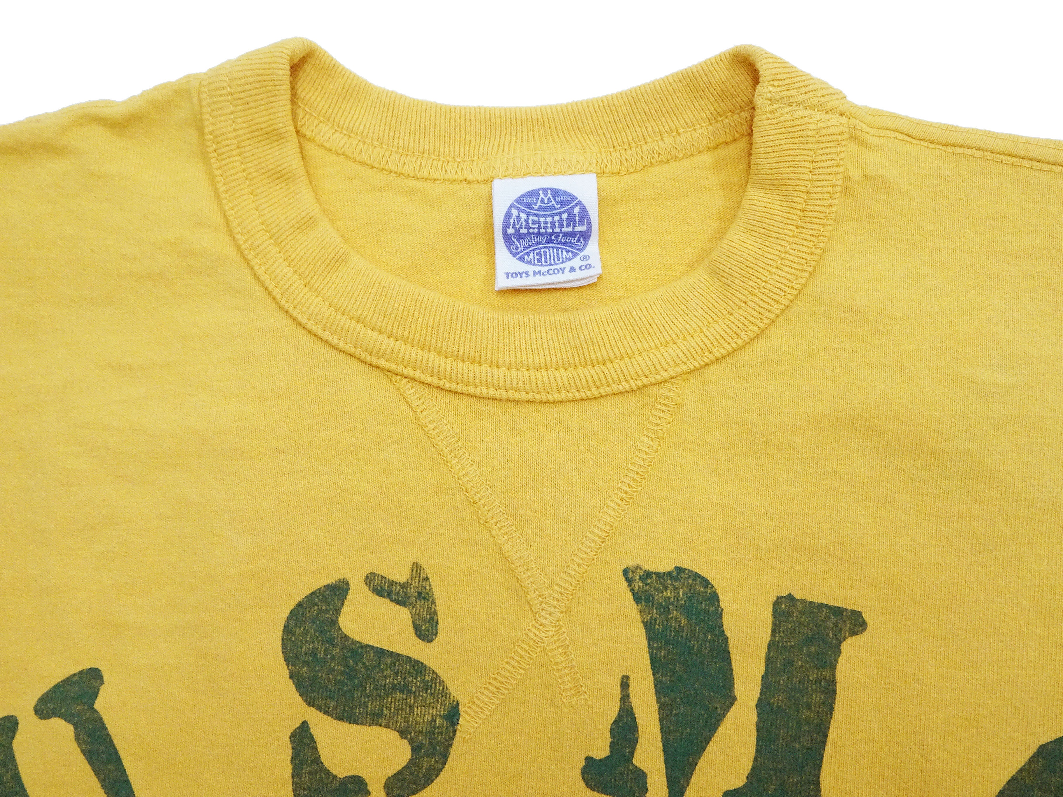 TOYS McCOY Graphic Loopwheel T-shirt - Men's Short Sleeve Flying Ace Snoopy x USMC Printed Tee TMC2527 Garment-Dyed Finish 060 Faded-Yellow - Image 8