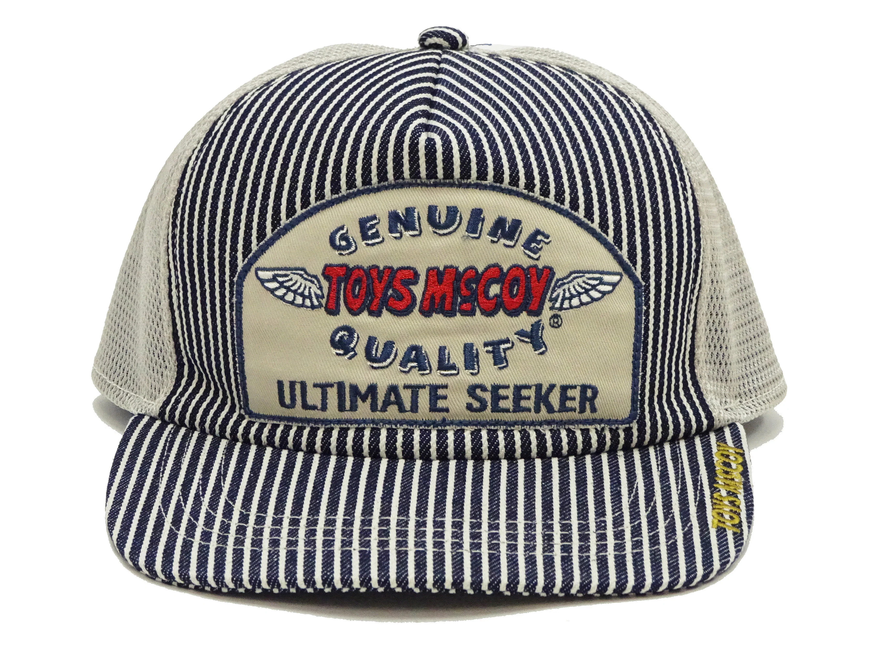 TOYS McCOY Hickory Striped Trucker Hat Men's Casual Embroidered Patch Baseball Cap with Mesh Side Panels TMA2413 - Image 5
