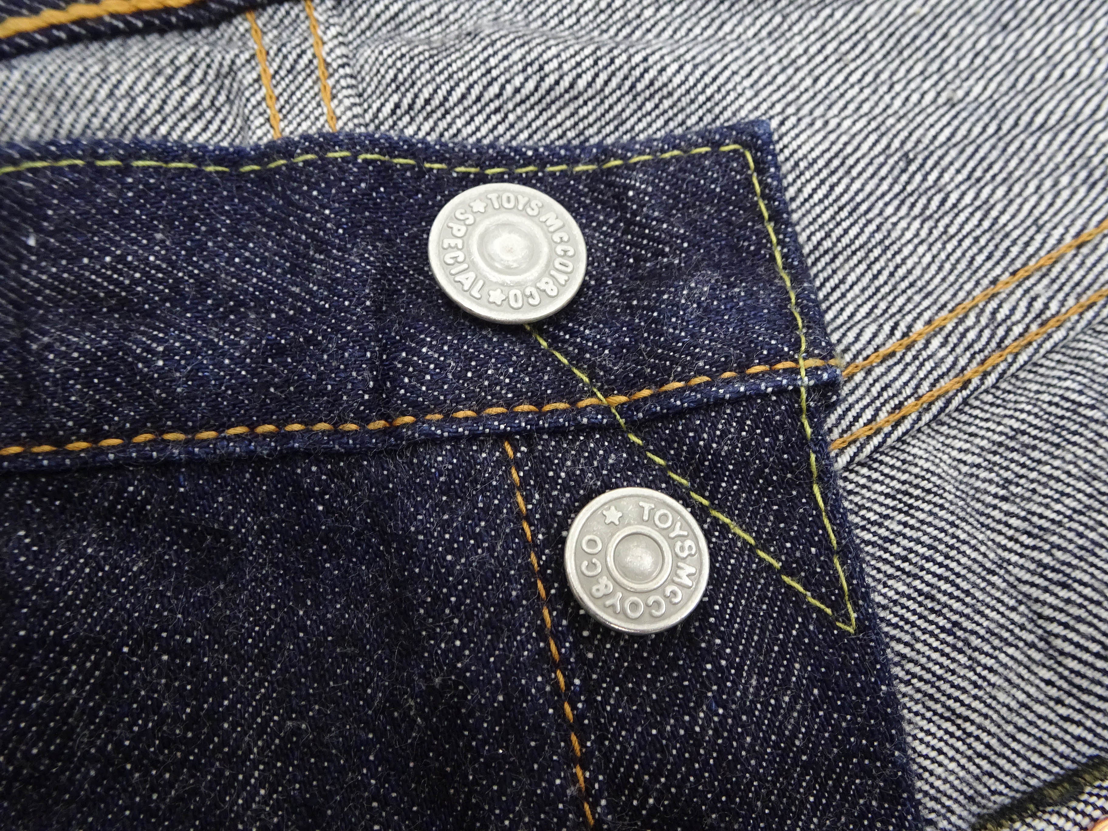 TOYS McCOY Jeans TMP2304 Men's Classic Relaxed Straight Fit One-Washed 13.5 oz. Deep Indigo Denim Pants Lot 675XX - Image 10