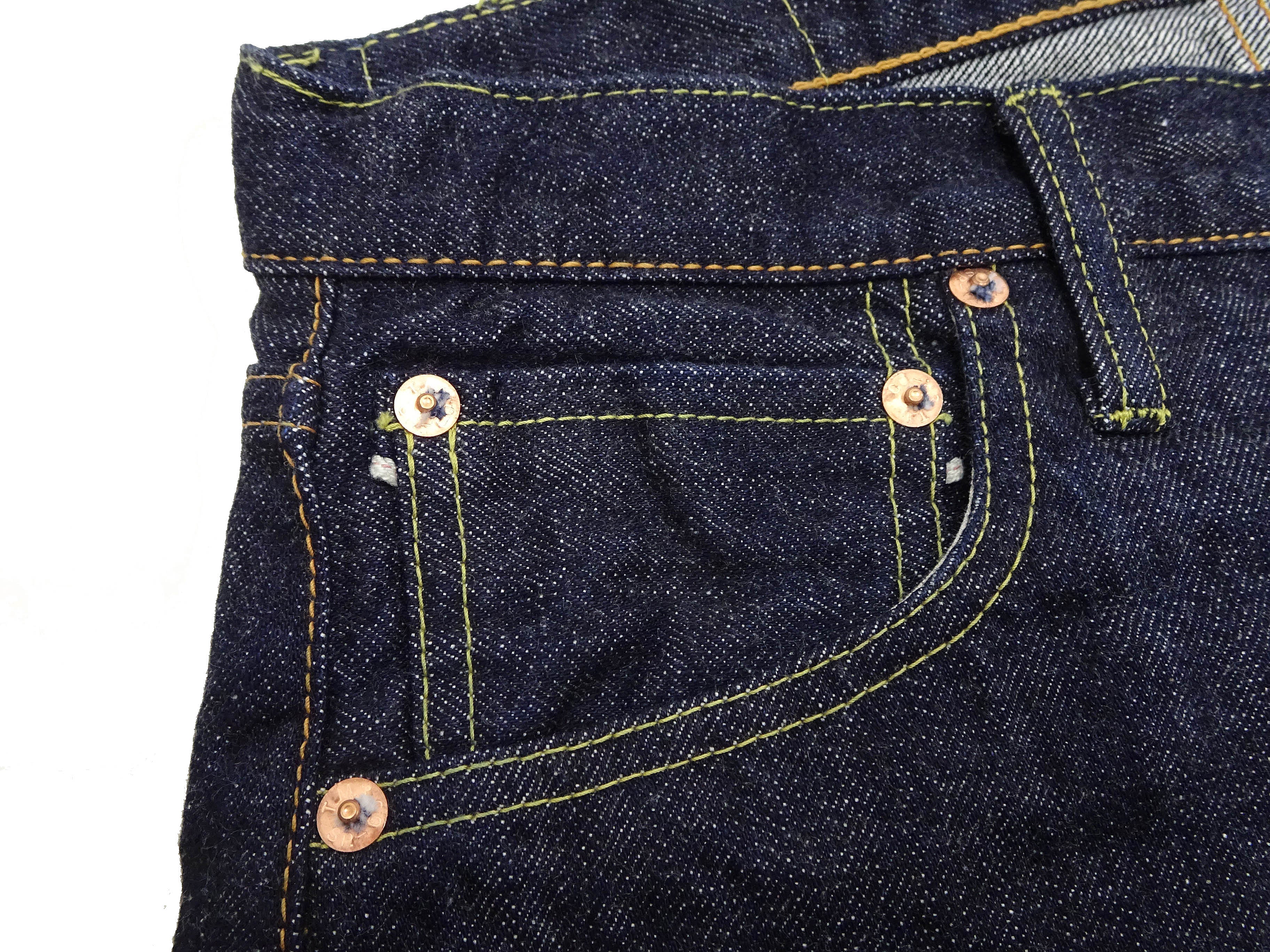 TOYS McCOY Jeans TMP2304 Men's Classic Relaxed Straight Fit One-Washed 13.5 oz. Deep Indigo Denim Pants Lot 675XX - Image 11