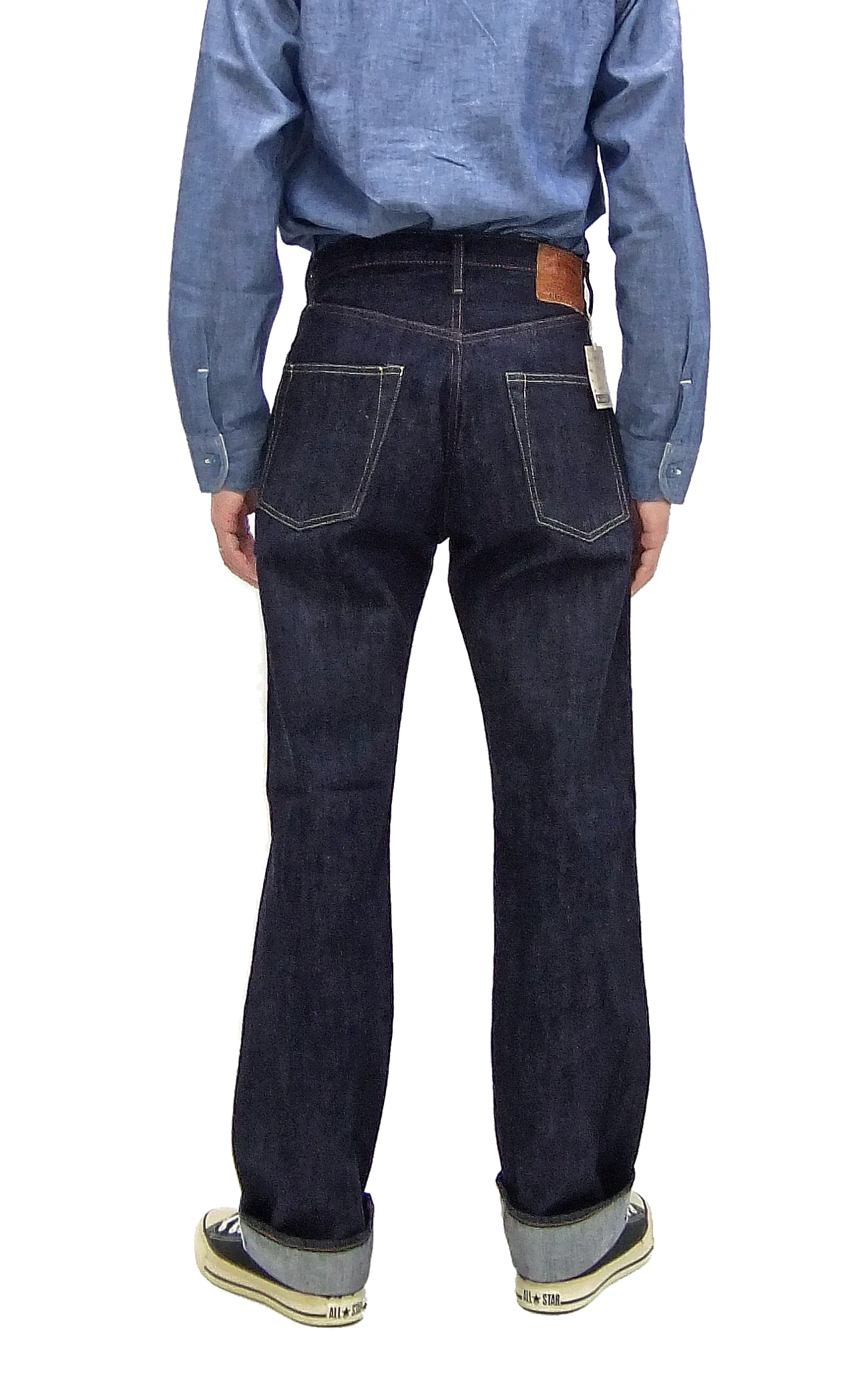 TOYS McCOY Jeans TMP2304 Men's Classic Relaxed Straight Fit One-Washed 13.5 oz. Deep Indigo Denim Pants Lot 675XX - Image 4