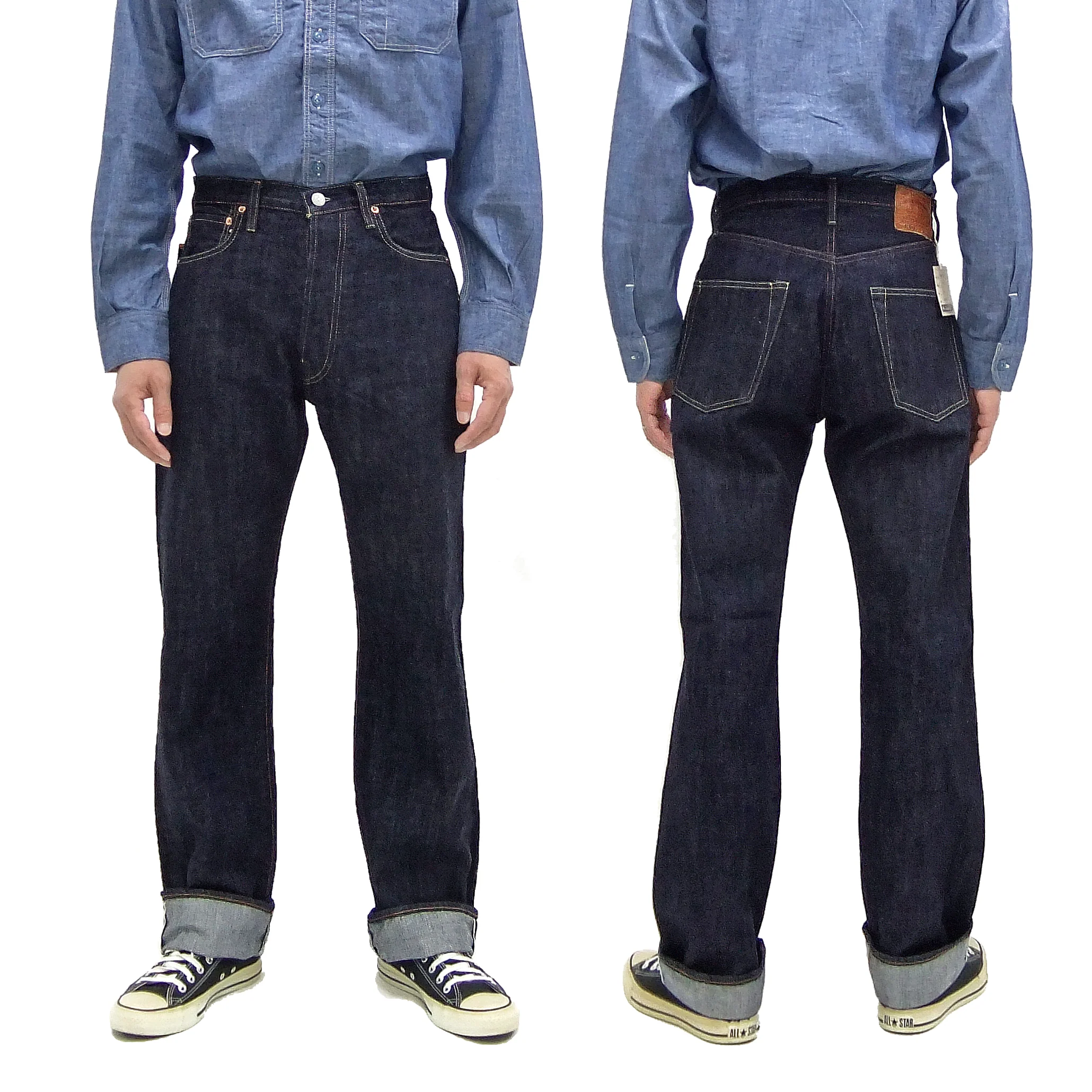 TOYS McCOY Jeans TMP2304 Men's Classic Relaxed Straight Fit One-Washed 13.5 oz. Deep Indigo Denim Pants Lot 675XX - Image 5
