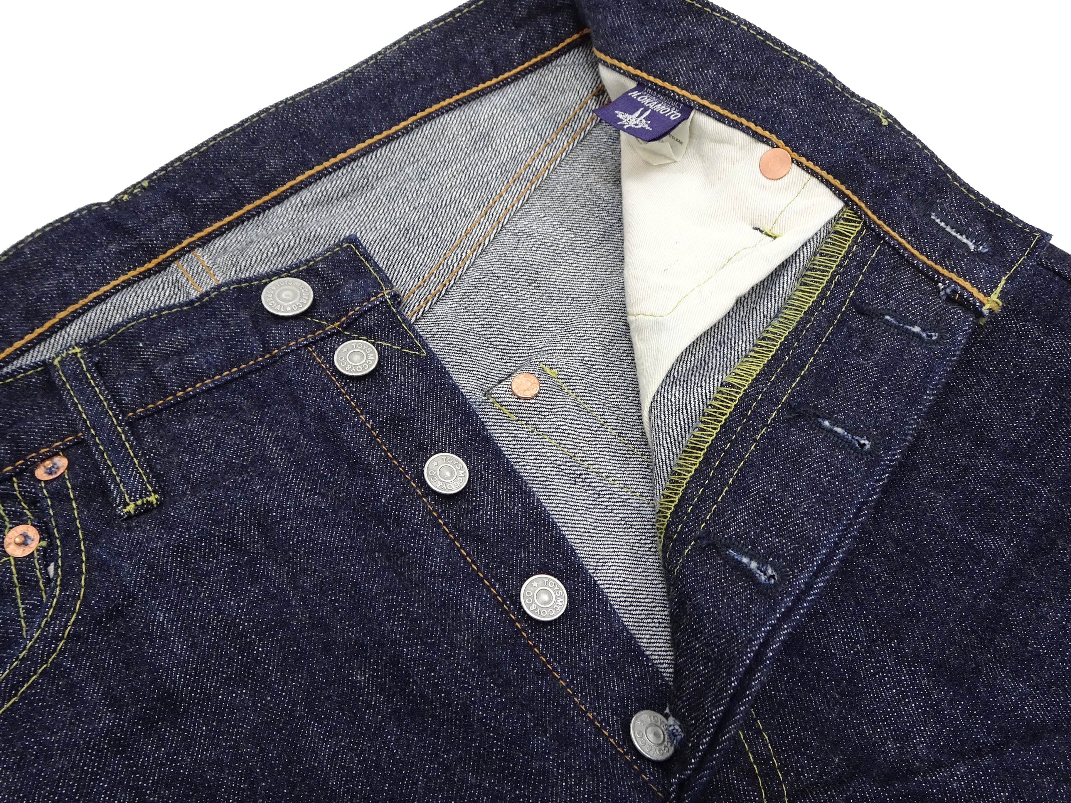 TOYS McCOY Jeans TMP2304 Men's Classic Relaxed Straight Fit One-Washed 13.5 oz. Deep Indigo Denim Pants Lot 675XX - Image 9