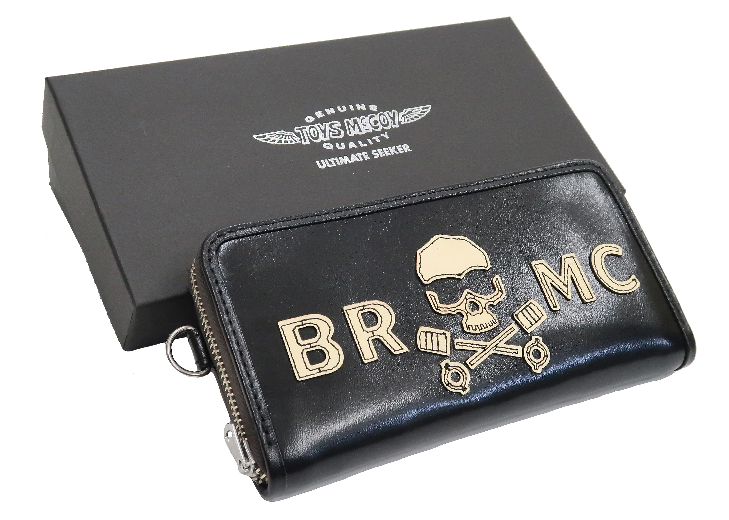 TOYS McCOY Leather Long Wallet Men's Casual The Wild One BRMC Skull Logo TMA2311 031 Black - Image 14