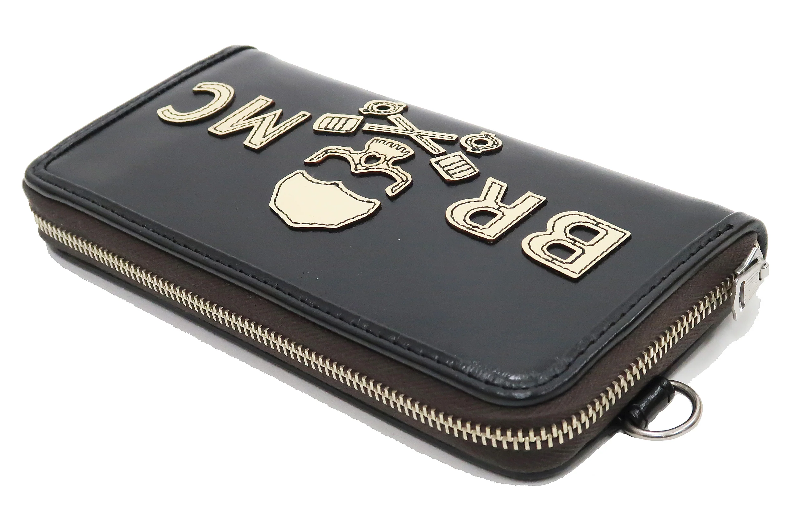 TOYS McCOY Leather Long Wallet Men's Casual The Wild One BRMC Skull Logo TMA2311 031 Black - Image 4