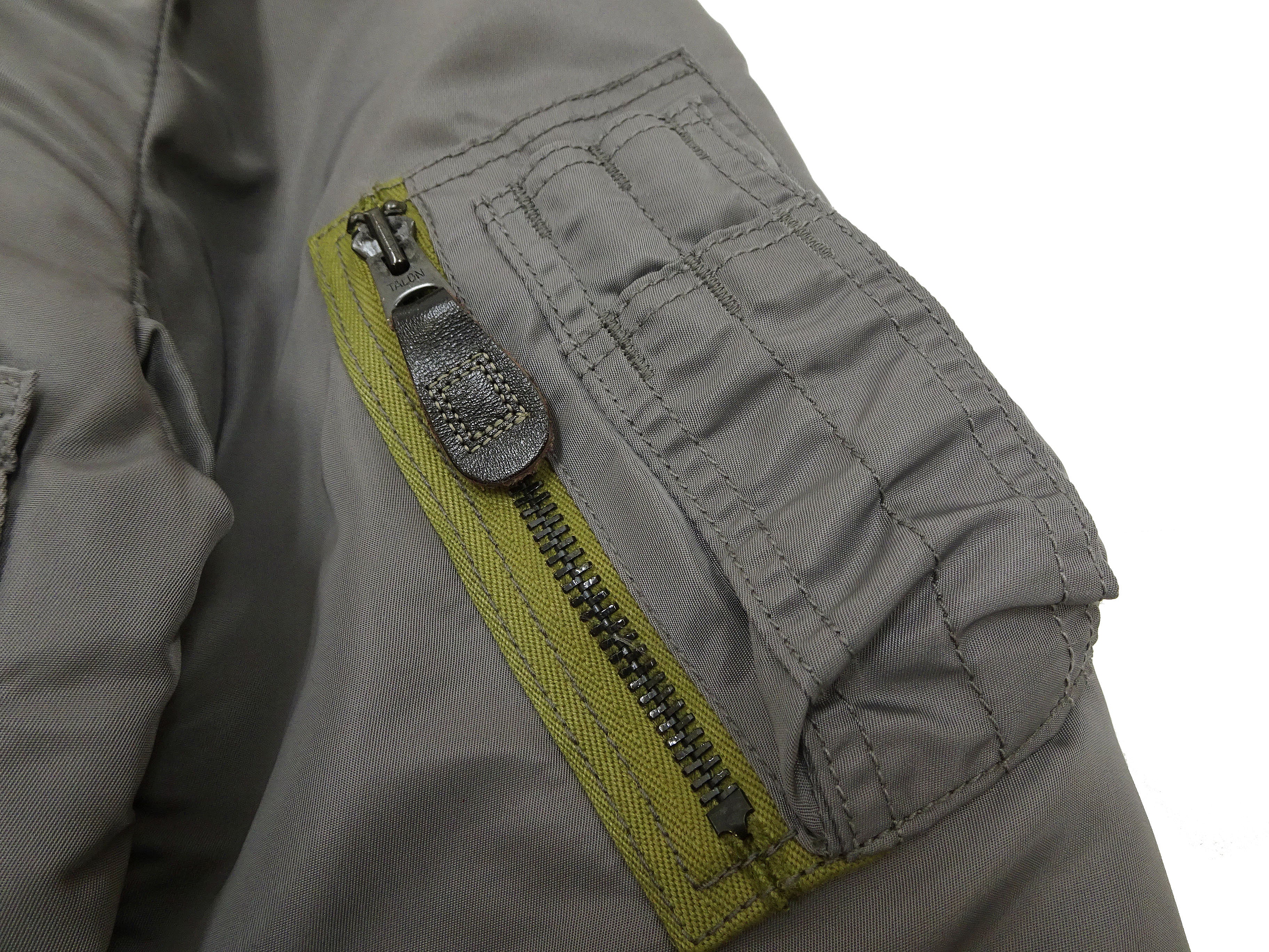 TOYS McCOY MA-1 Flight Jacket Men's Reproduction of Albert Turner MA1 Bomber Jacket TMJ2432 Sage-Gray - Image 11
