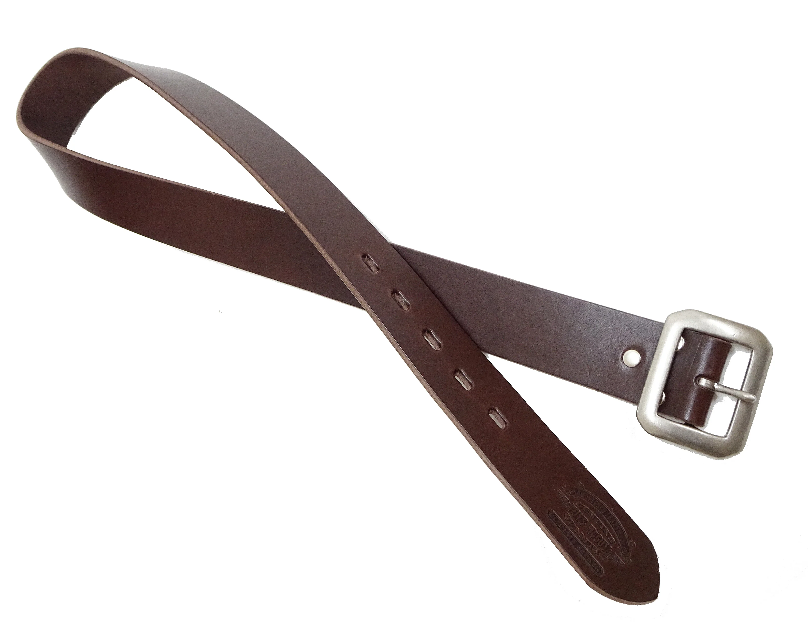 TOYS McCOY Men's Casual Leather Belt - 38mm Wide, 4mm Thick Steerhide Garrison Belt with Square Single Pin Buckle TMA2414 050 Brown - Image 10