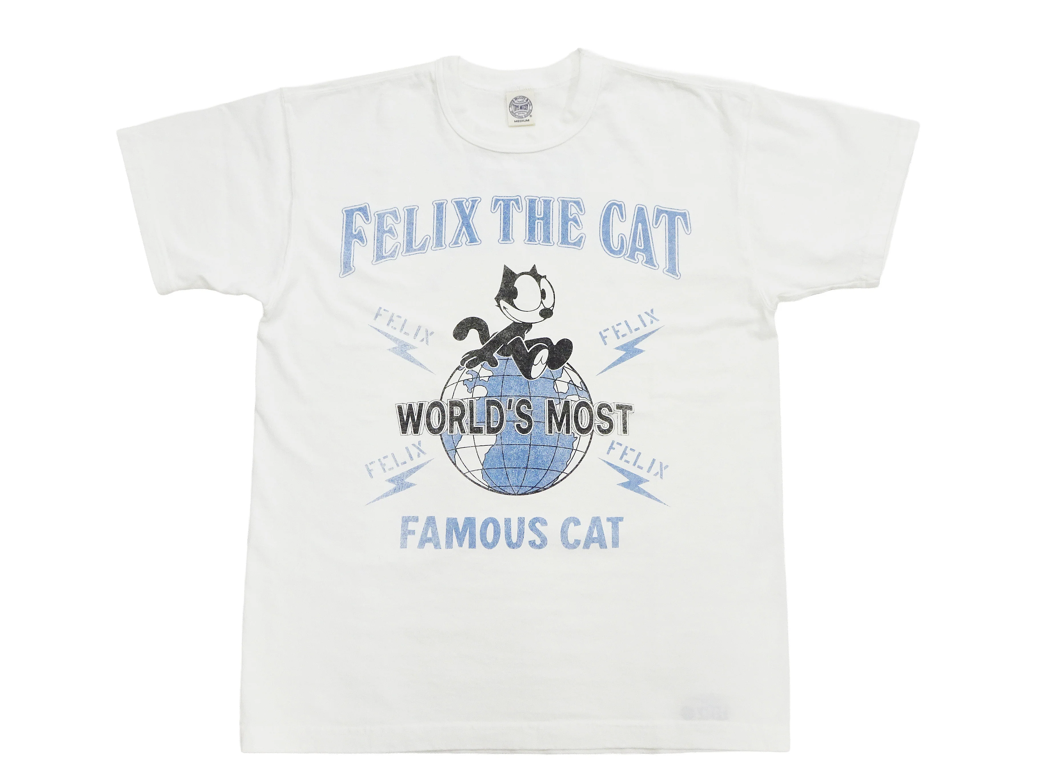 TOYS McCOY Men's Felix the Cat Short-Sleeve Graphic T-Shirt, Garment-Dyed Loopwheel Tubular Tee, Made in Japan (TMC2603 011 Aged Off White) - Image 6