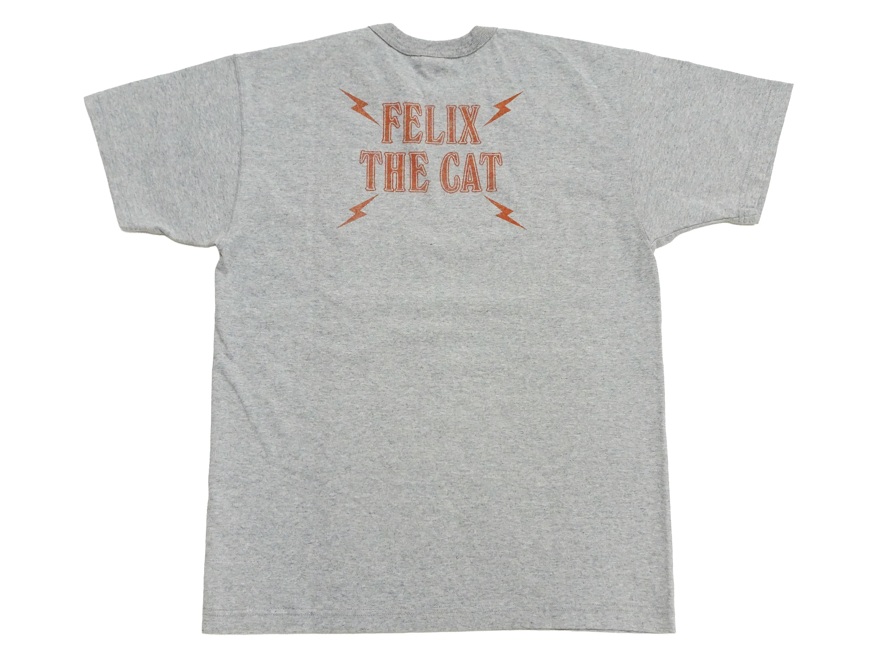 TOYS McCOY Men's Felix the Cat Short-Sleeve Graphic T-Shirt, Garment-Dyed Loopwheel Tubular Tee, Made in Japan (TMC2603 020 Ash Gray) - Image 10