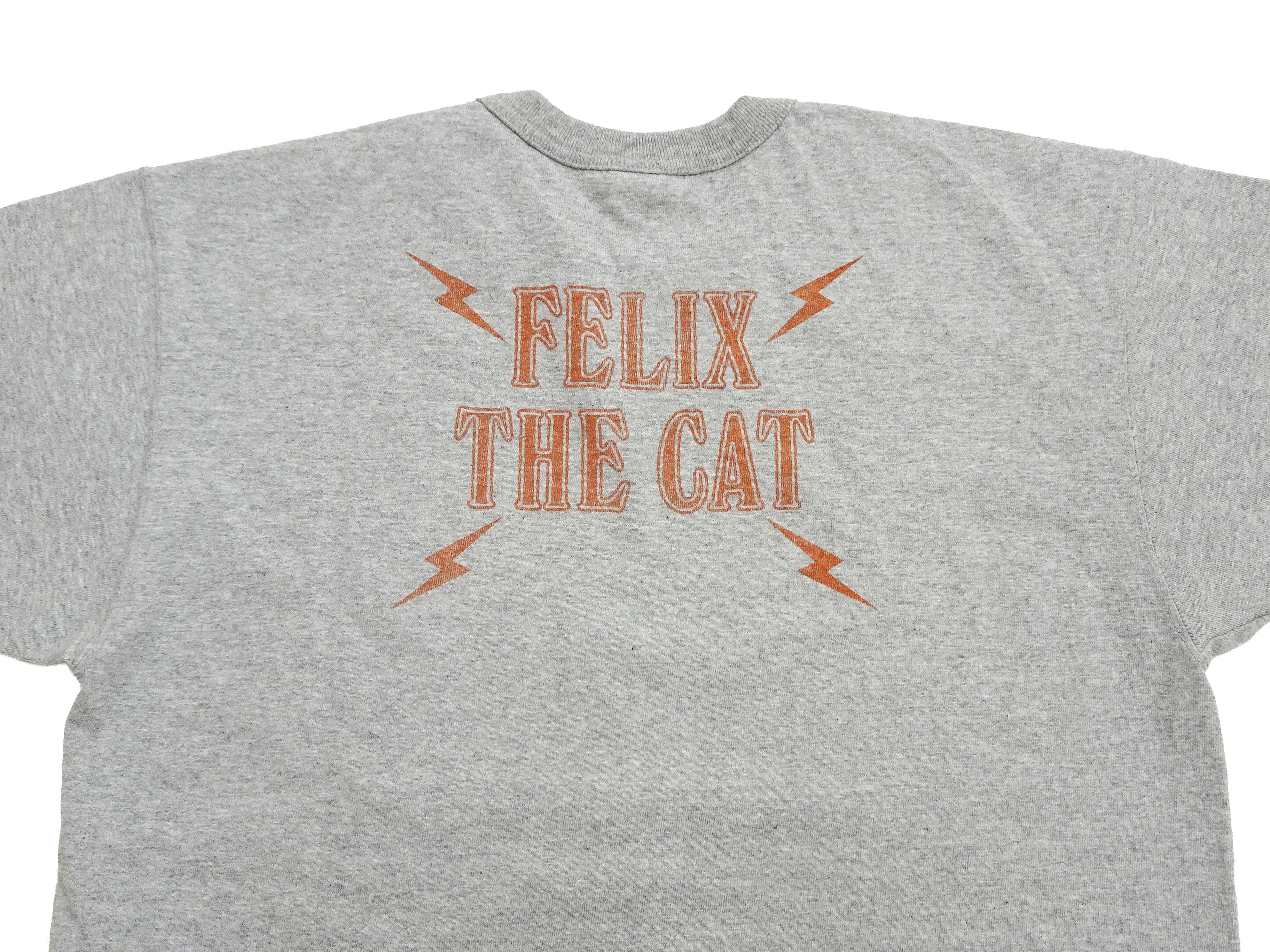 TOYS McCOY Men's Felix the Cat Short-Sleeve Graphic T-Shirt, Garment-Dyed Loopwheel Tubular Tee, Made in Japan (TMC2603 020 Ash Gray) - Image 11