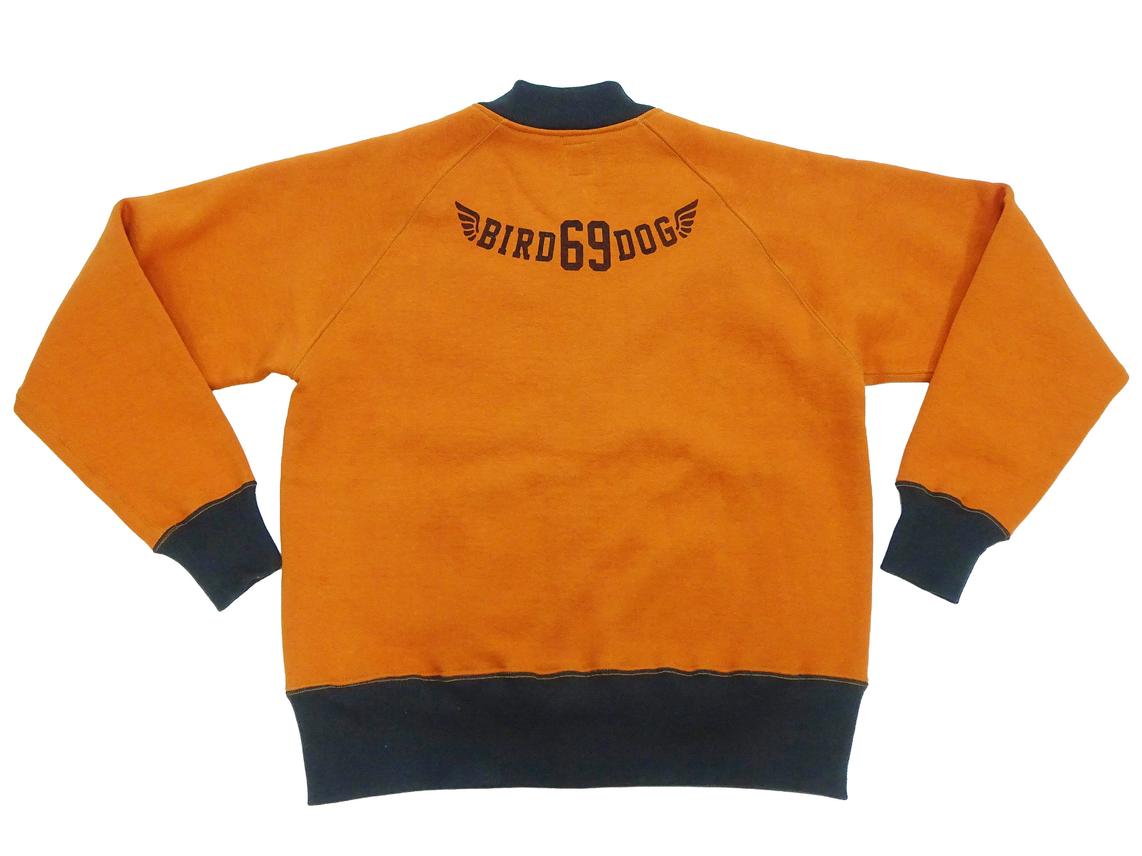 TOYS McCOY Men's Flying Ace Snoopy Zip-Up Sweatshirt - USAF C-2 Inspired, No Hood, Heavyweight 100% Cotton Loopwheel Fleece, Two-Tone Contrast Panel Design - Made in Japan (TMC2551 070 orange and black) - Image 14