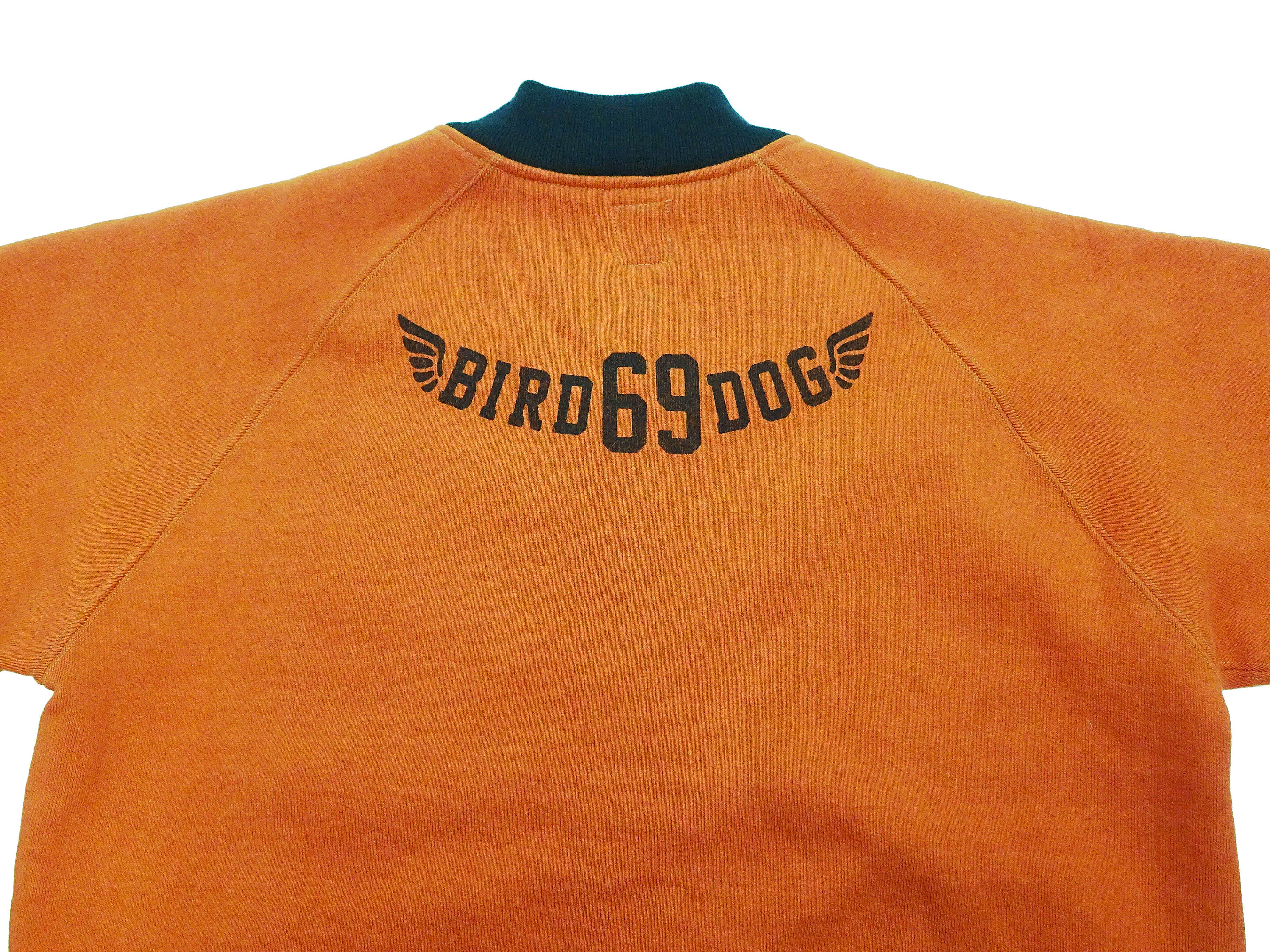 TOYS McCOY Men's Flying Ace Snoopy Zip-Up Sweatshirt - USAF C-2 Inspired, No Hood, Heavyweight 100% Cotton Loopwheel Fleece, Two-Tone Contrast Panel Design - Made in Japan (TMC2551 070 orange and black) - Image 15