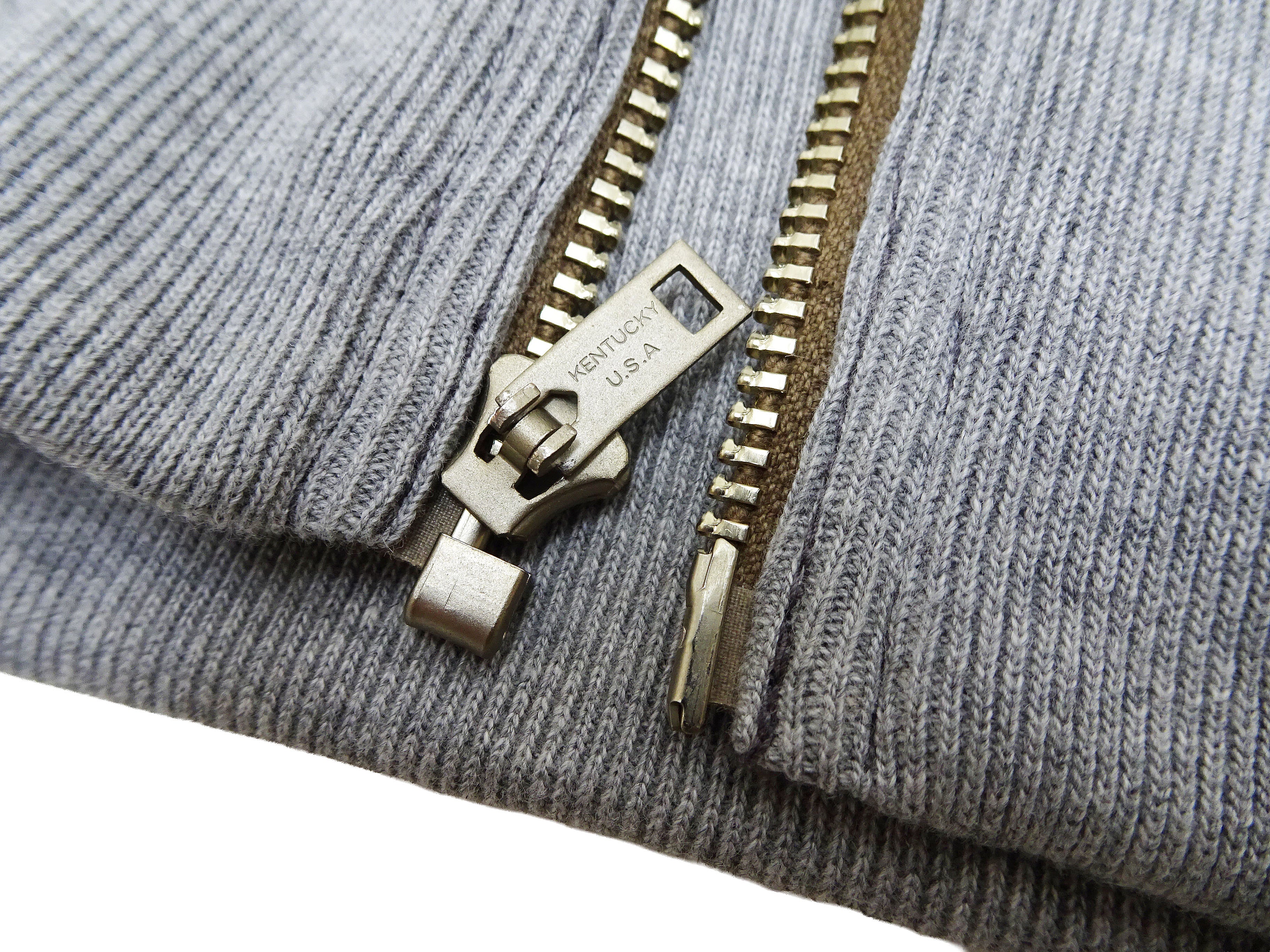TOYS McCOY Men's Flying Ace Snoopy Zip-Up Sweatshirt - USAF C-2 Inspired, No Hood, Heavyweight 100% Cotton Loopwheel Fleece, Two-Tone Contrast Panel Design - Made in Japan (TMC2551 121  faded navy gray and gray) - Image 11