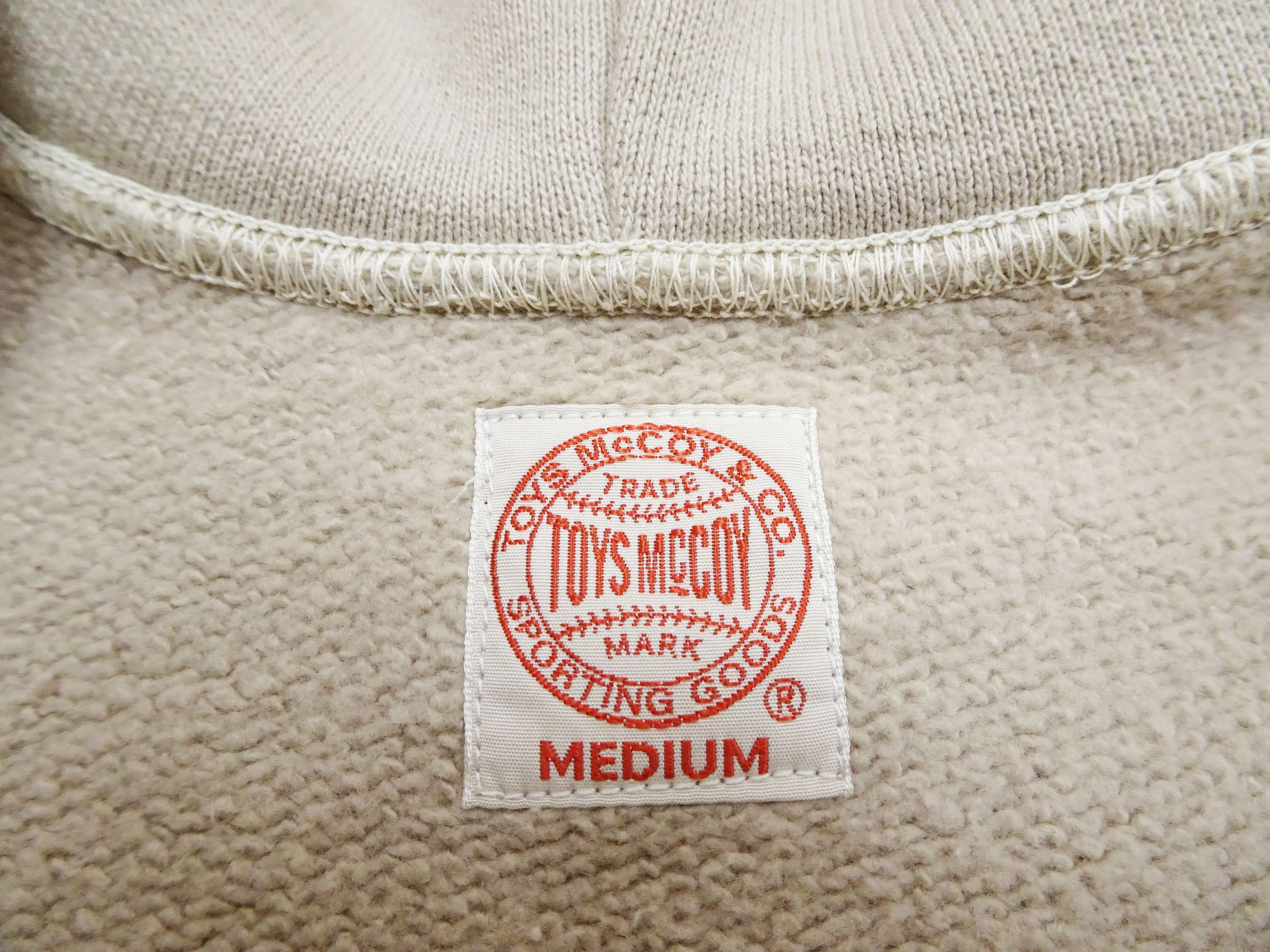 TOYS McCOY Men's Heavyweight Full Zip Hoodie - Vintage-Style Zip-Up Solid Hooded Sweatshirt TMC2567 040 Sand-Beige - Image 11