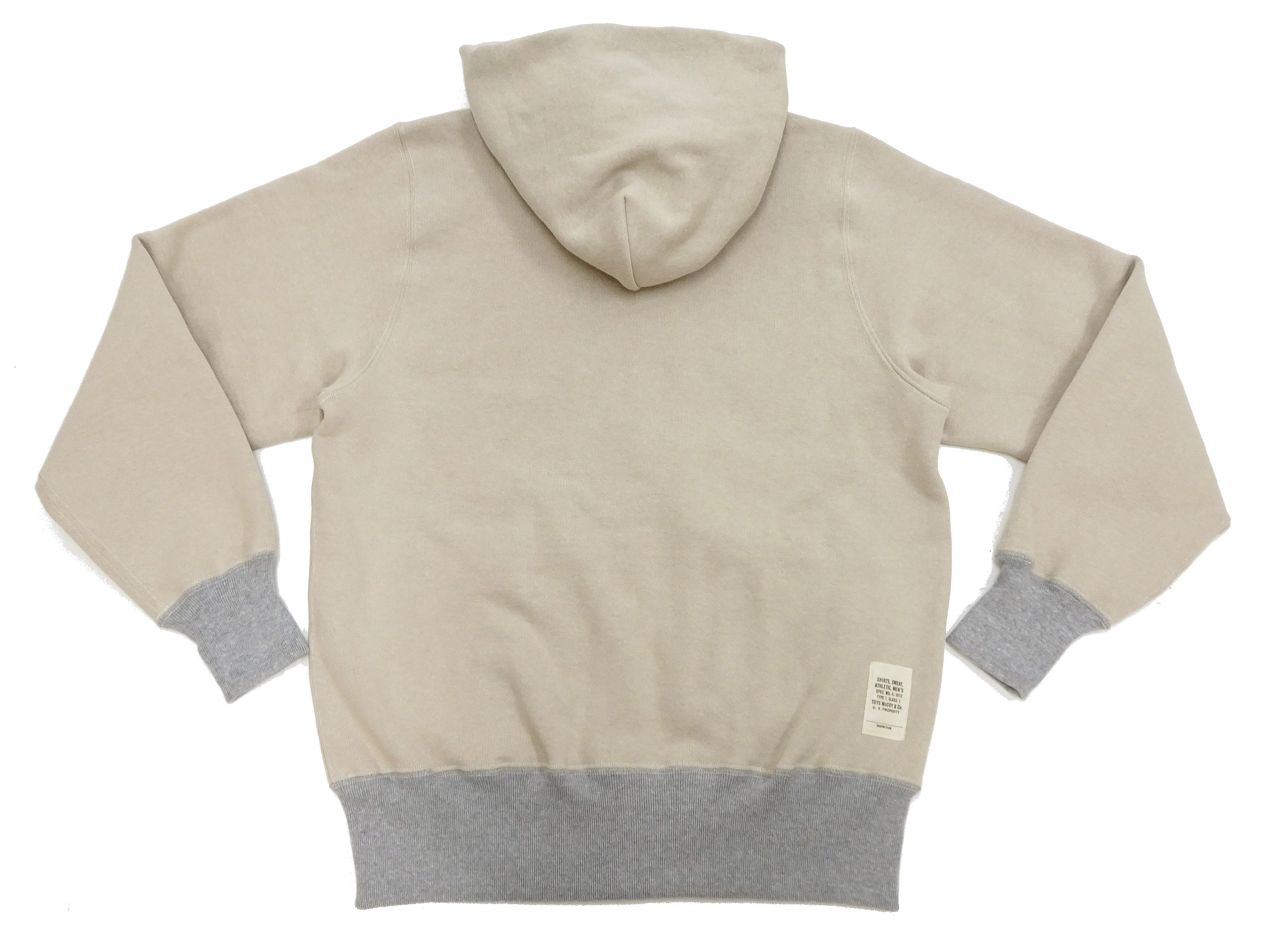 TOYS McCOY Men's Heavyweight Full Zip Hoodie - Vintage-Style Zip-Up Solid Hooded Sweatshirt TMC2567 040 Sand-Beige - Image 14