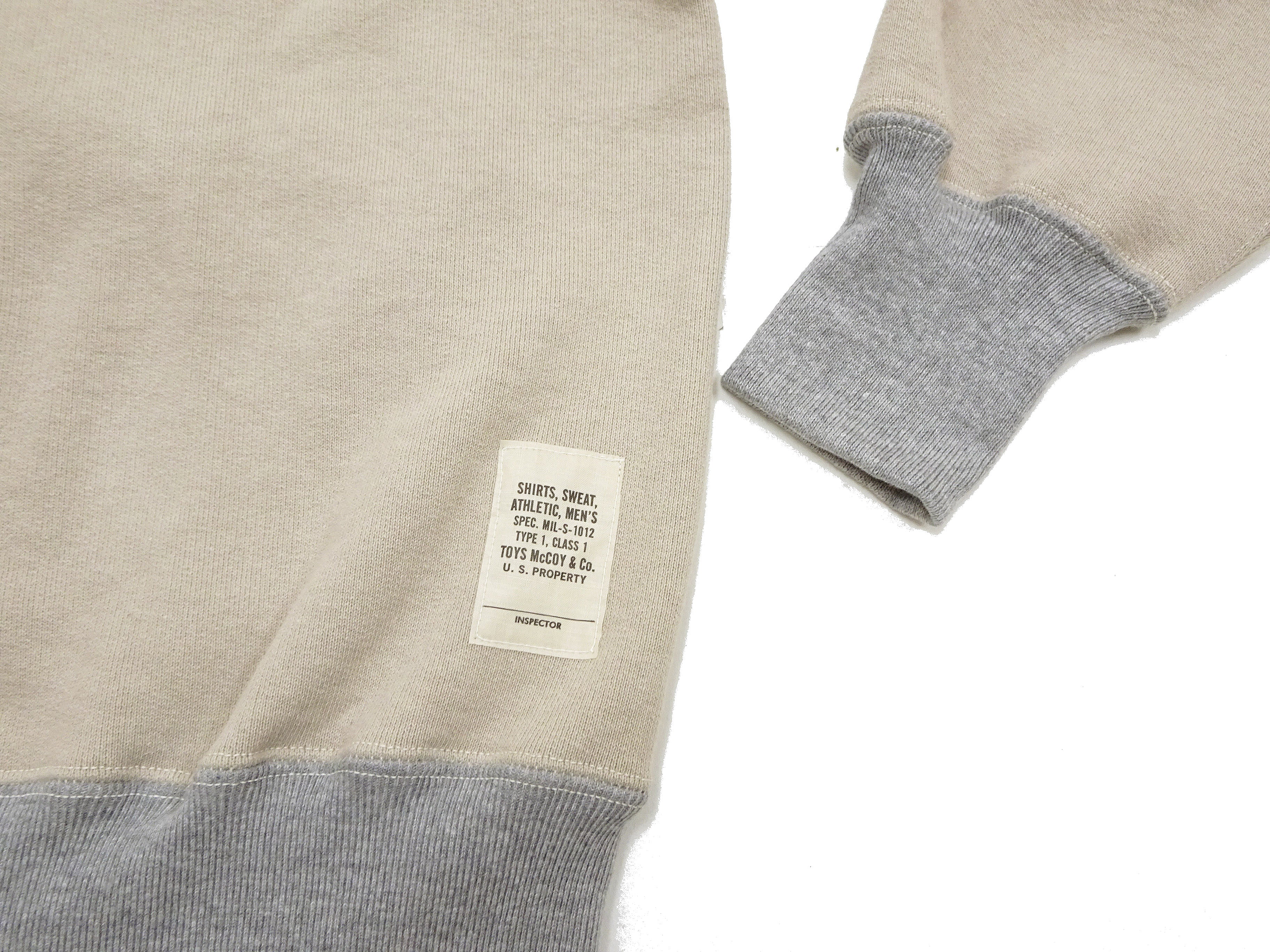 TOYS McCOY Men's Heavyweight Full Zip Hoodie - Vintage-Style Zip-Up Solid Hooded Sweatshirt TMC2567 040 Sand-Beige - Image 16