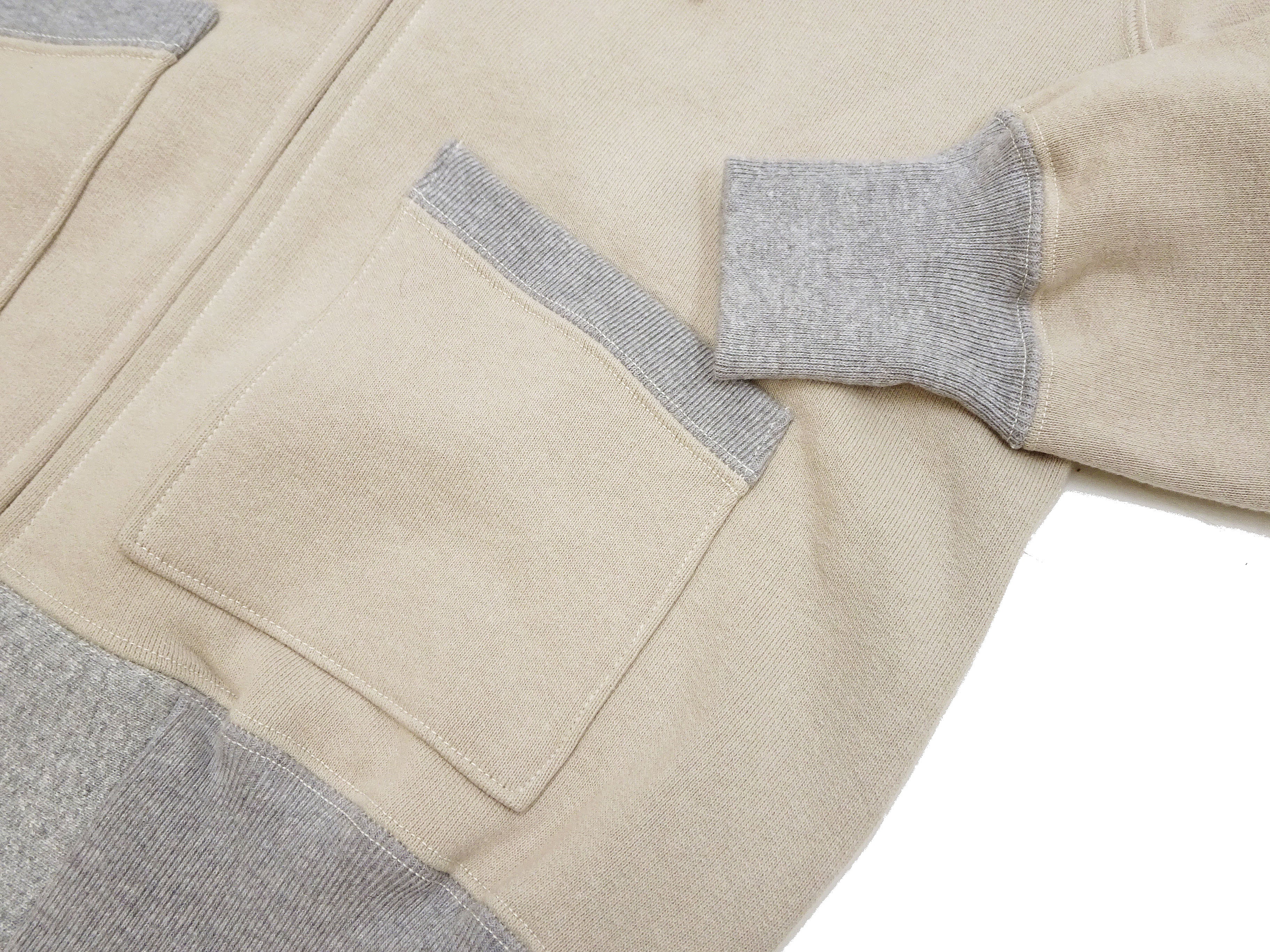 TOYS McCOY Men's Heavyweight Full Zip Hoodie - Vintage-Style Zip-Up Solid Hooded Sweatshirt TMC2567 040 Sand-Beige - Image 9