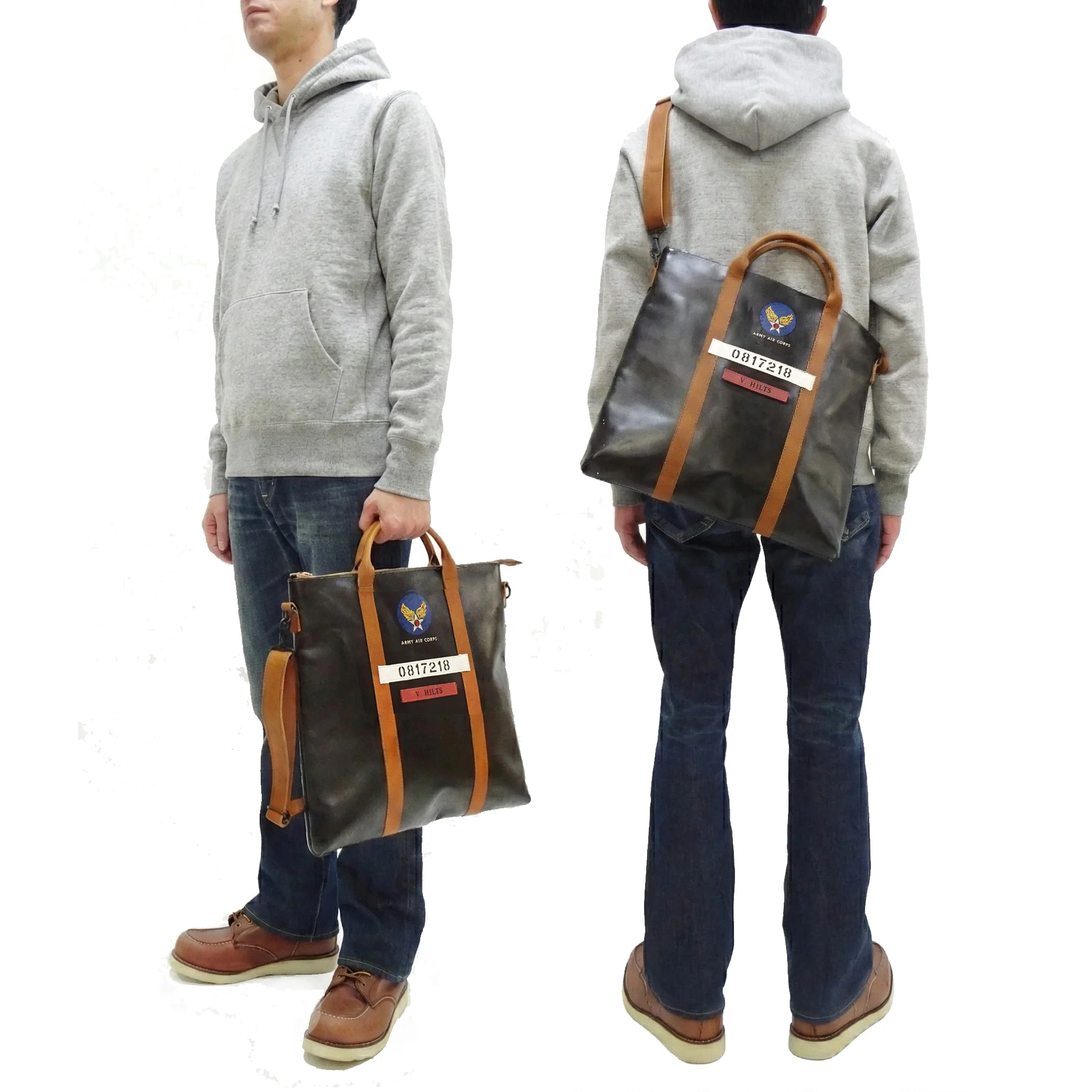 TOYS McCOY Men's Horsehide Leather Shoulder Bag - Inspired by Steve McQueen in The Great Escape - Made in Japan (TMA2521, 051 Dark Seal Brown) - Image 2