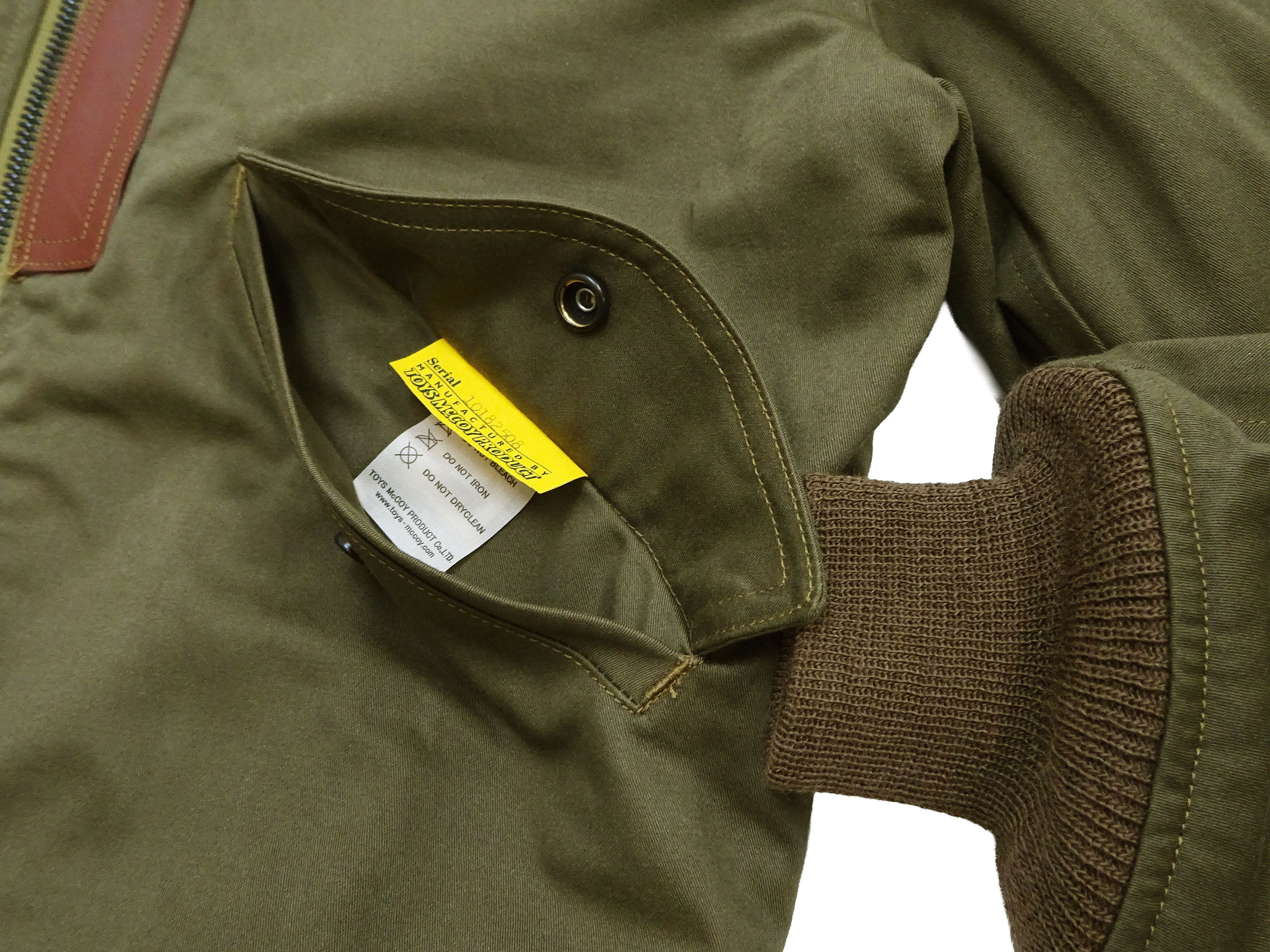 TOYS McCOY Men's L-2 Flight Jacket Personal Equipment Laboratory Test Sample Cotton Twill Model Made in Japan (TMJ2607 160 Olive) - Image 11