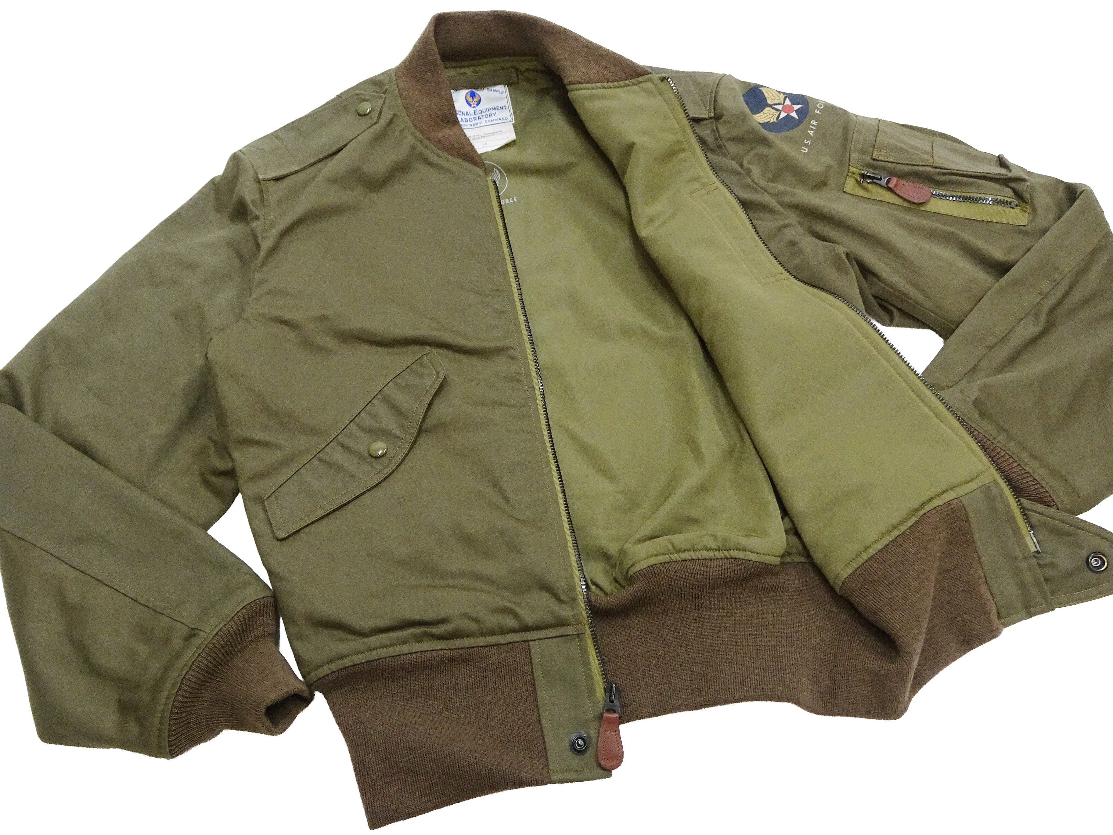 TOYS McCOY Men's L-2 Flight Jacket Personal Equipment Laboratory Test Sample Cotton Twill Model Made in Japan (TMJ2607 160 Olive) - Image 14