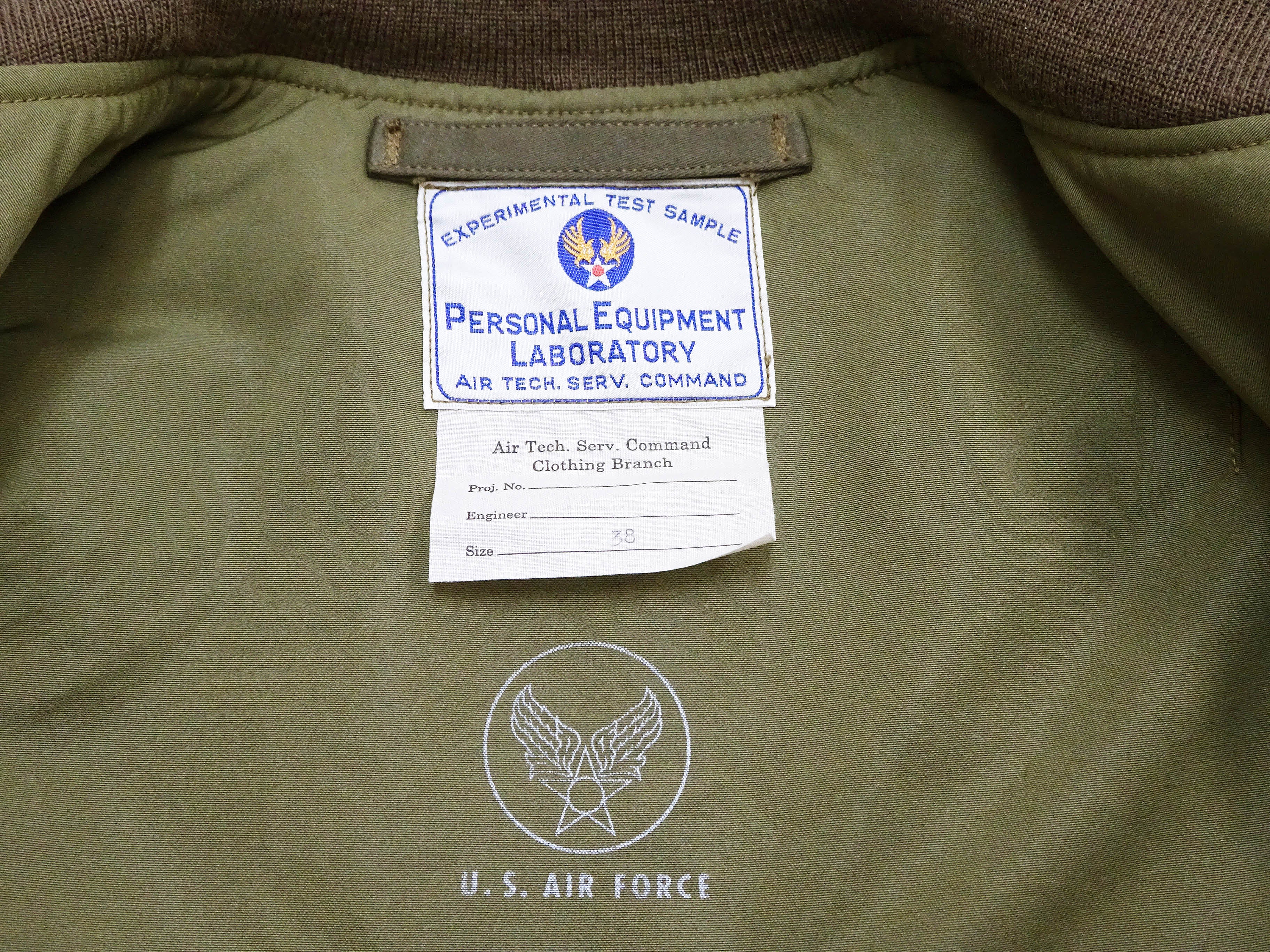 TOYS McCOY Men's L-2 Flight Jacket Personal Equipment Laboratory Test Sample Cotton Twill Model Made in Japan (TMJ2607 160 Olive) - Image 17