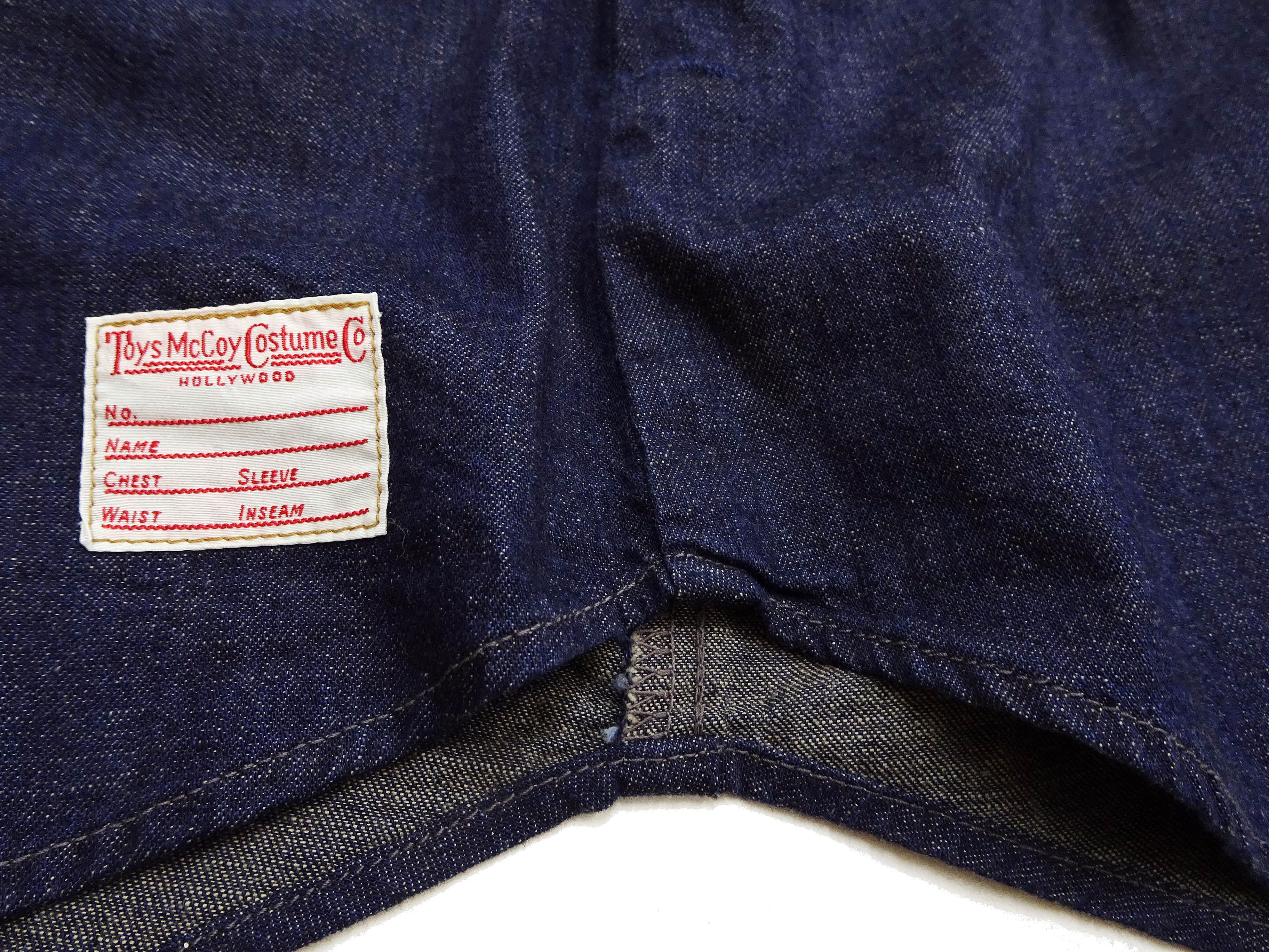 TOYS McCOY Men's Long Sleeve Denim Western Shirt, Steve McQueen "Nevada Smith" Inspired, 8 oz One-Wash Deep Indigo, Snap-Front, Made in Japan (TMS2601) - Image 13