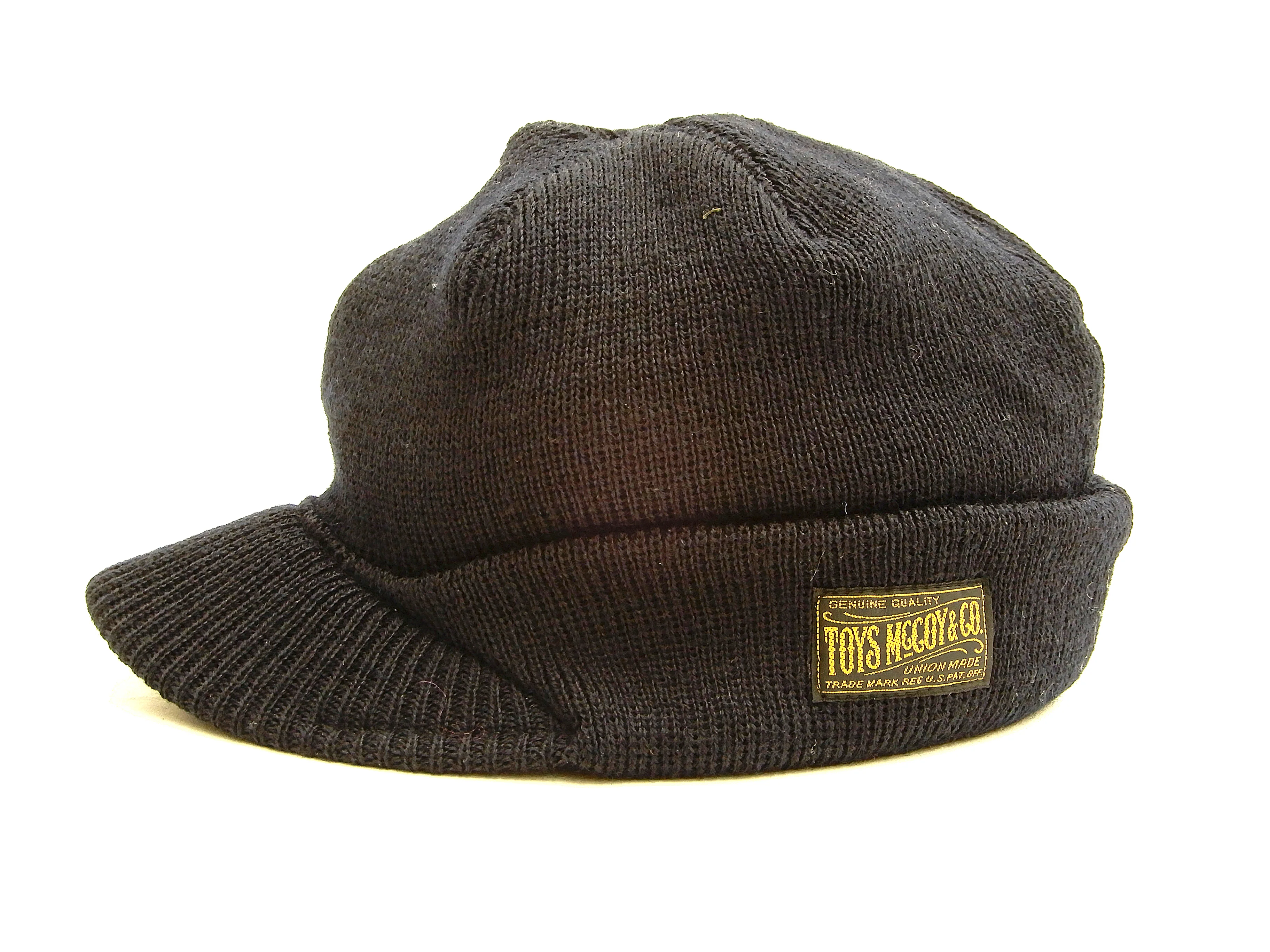 TOYS McCOY Men's M1941 Jeep Cap Radar Cap with Ear Flaps Winter Knit Hat TMA1842 Navy-Blue - Image 4
